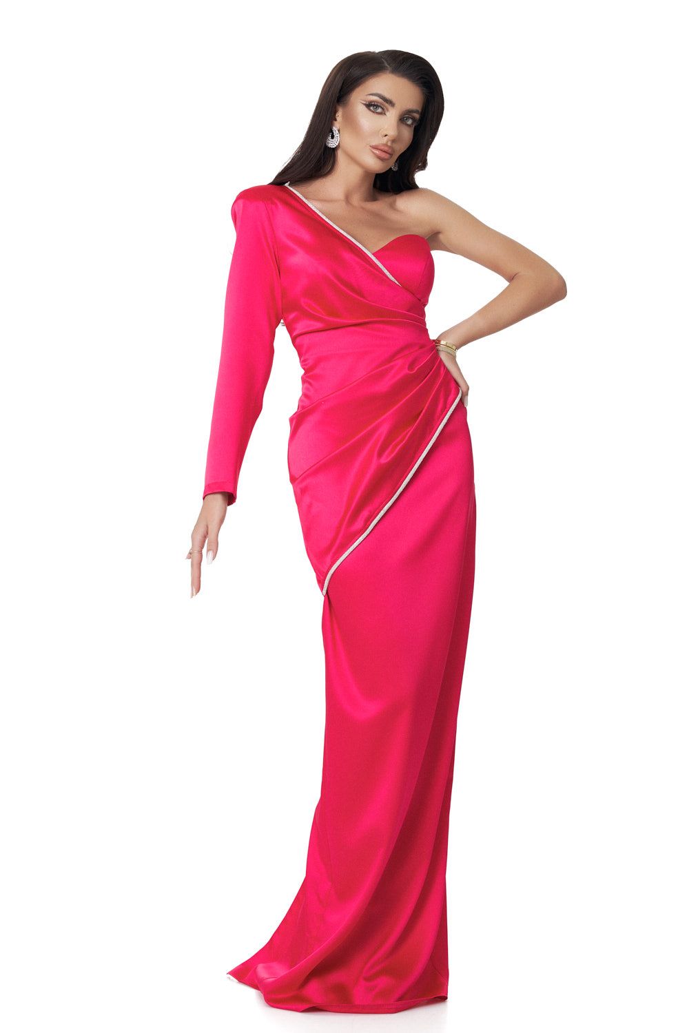 Stephane Bogas Long Green Dress For Women 1