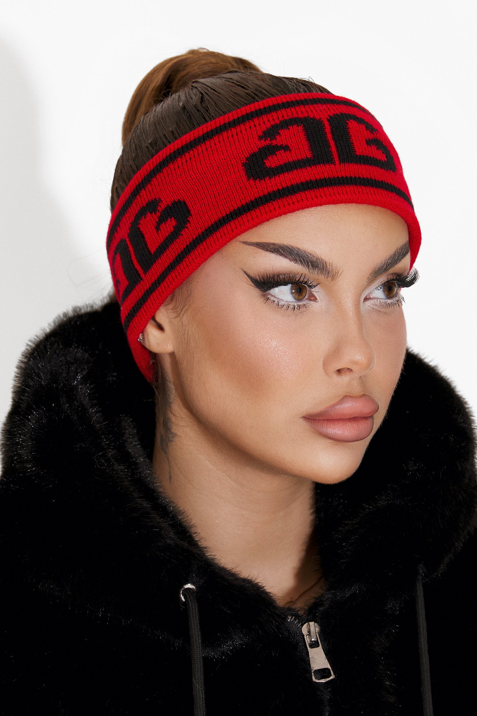 Casual red women's headband Kasra Bogas