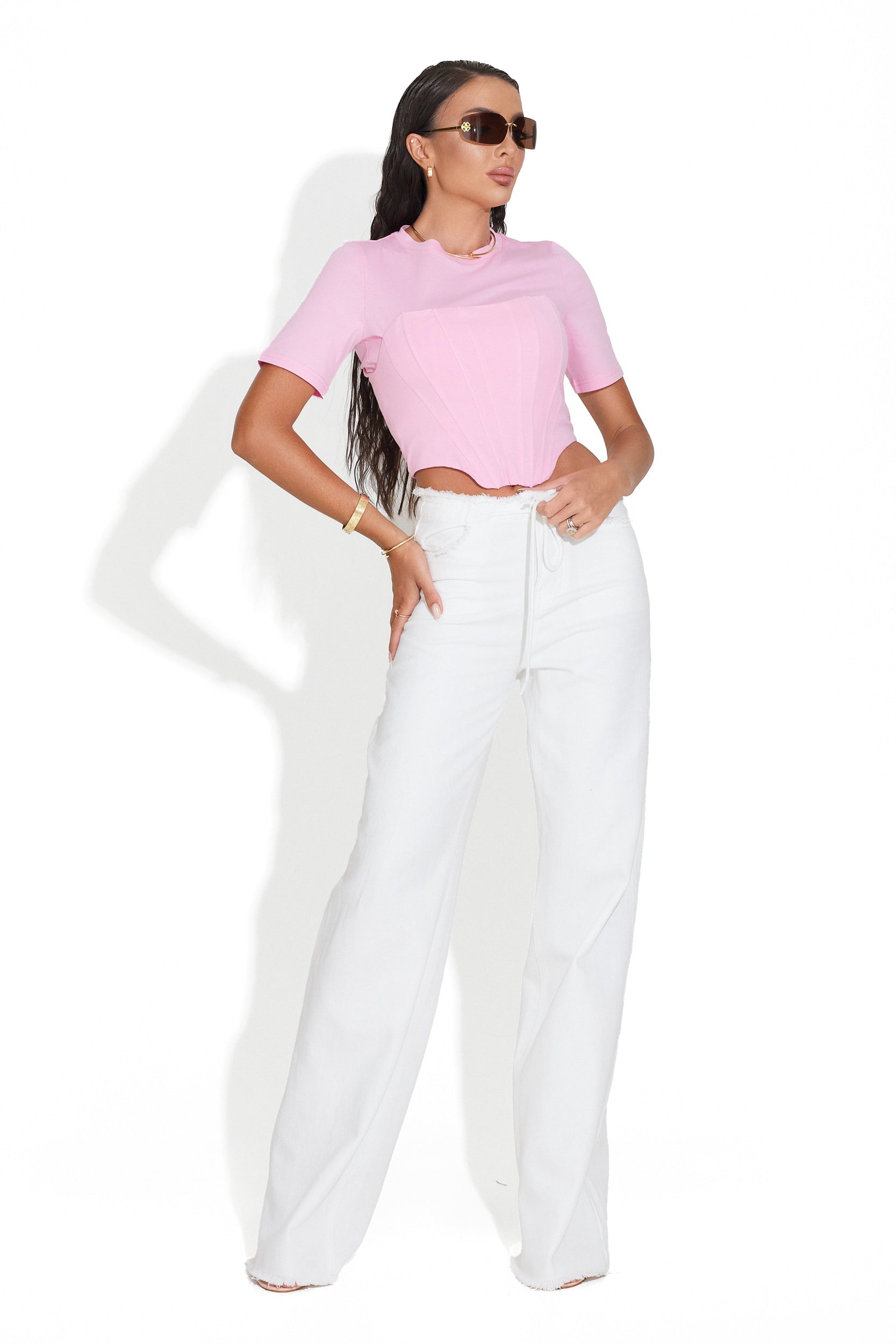 Liviana Bogas casual white jeans for women