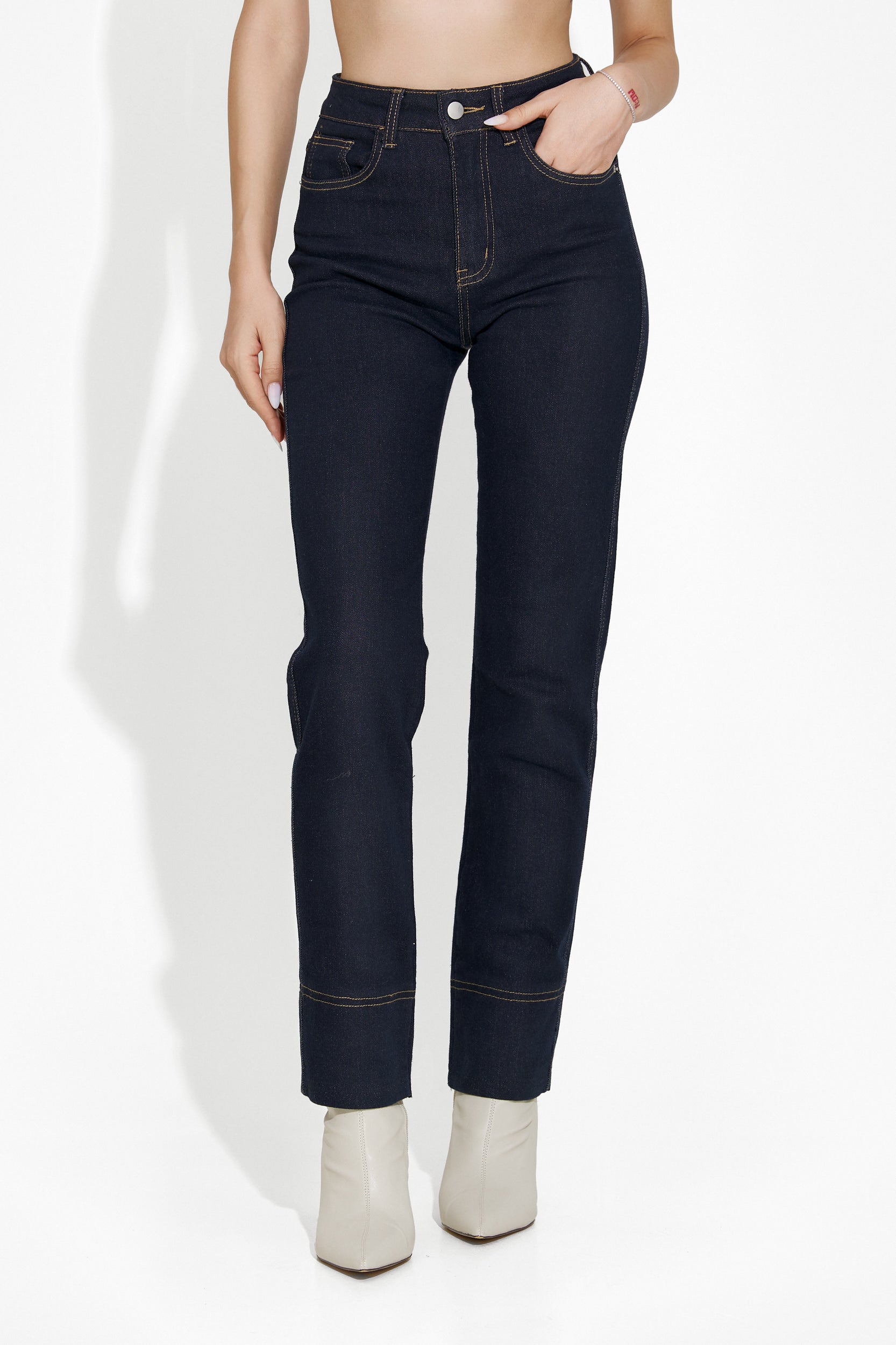 Marineblaue Freizeitjeans von Eilen Bogas für Damen