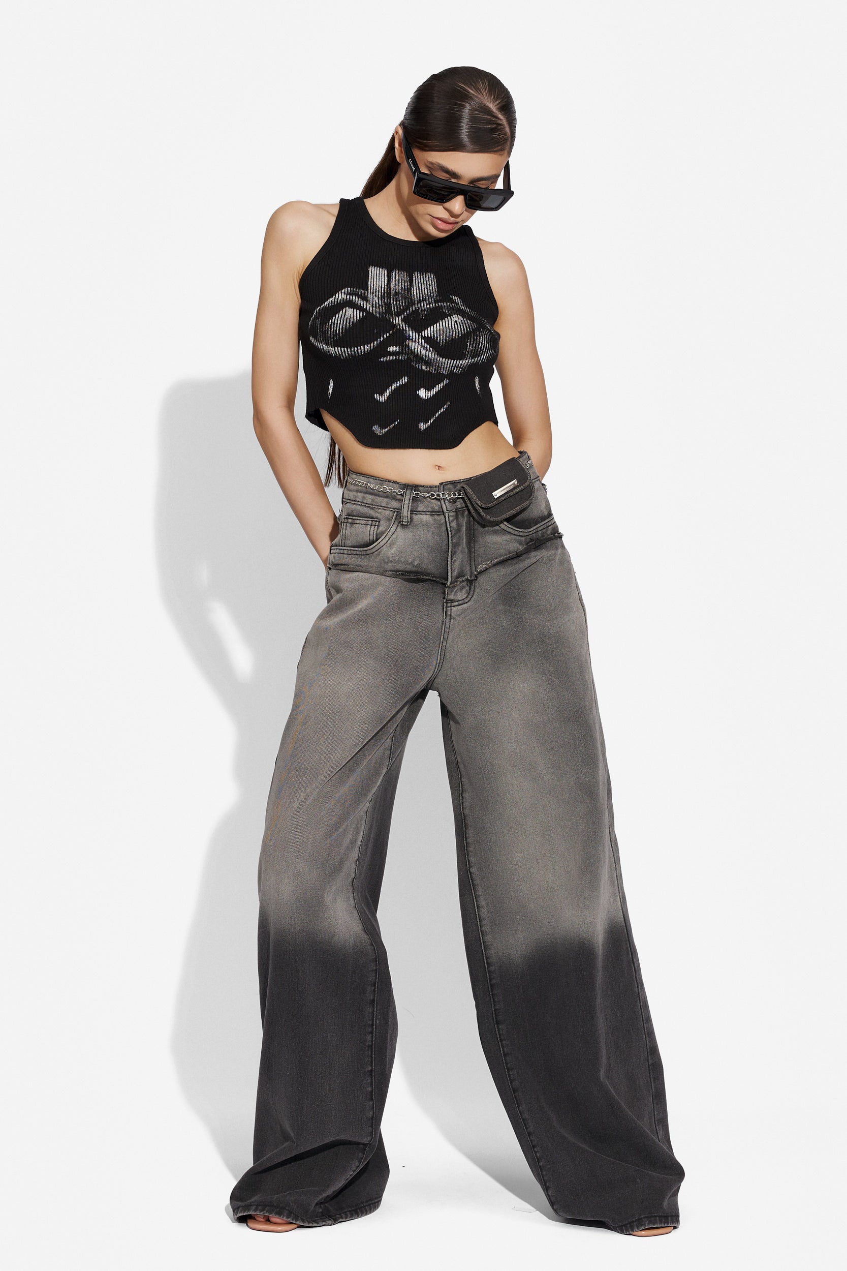 Filisa Bogas grey casual women's jeans