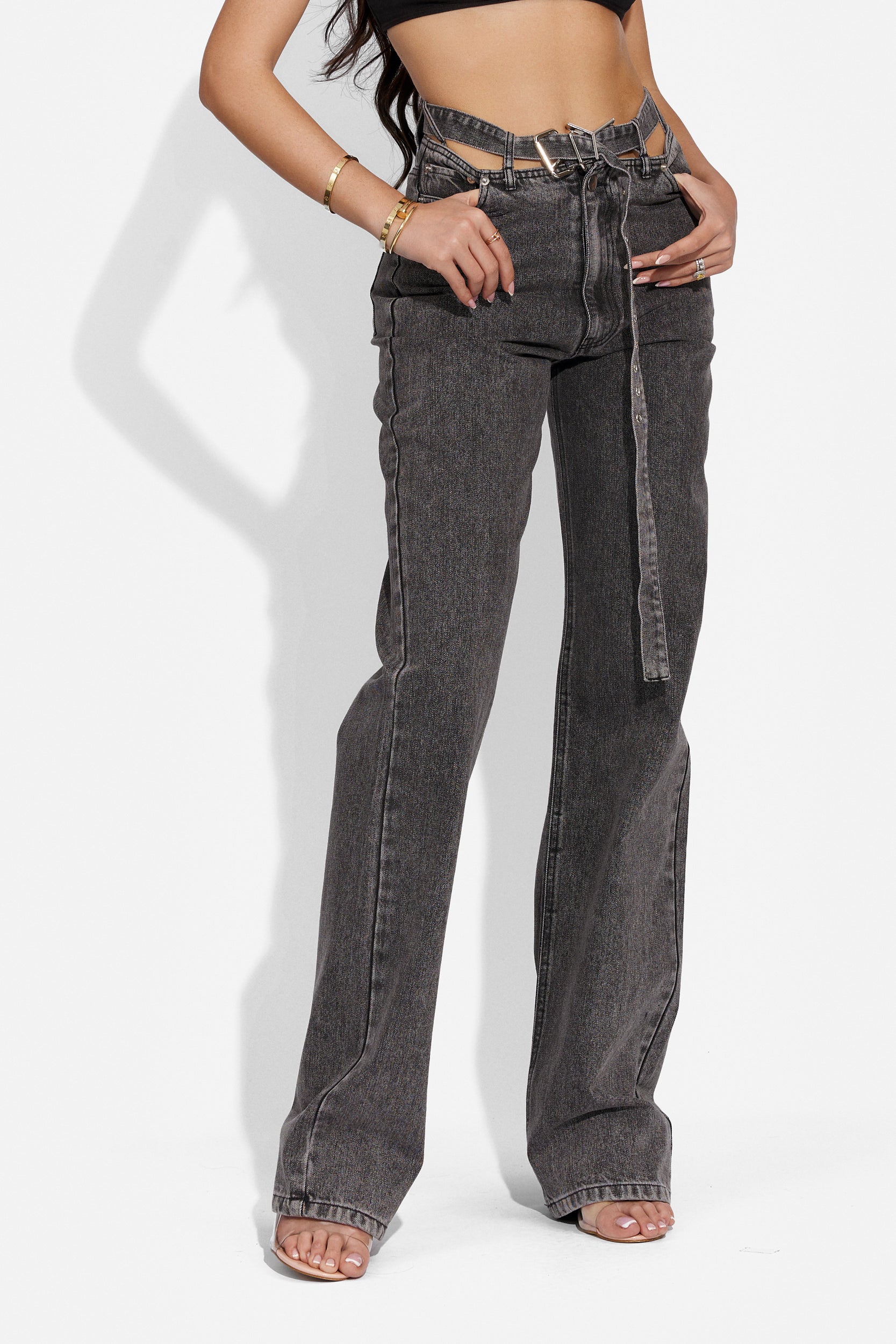 Getia Bogas grey casual jeans for women