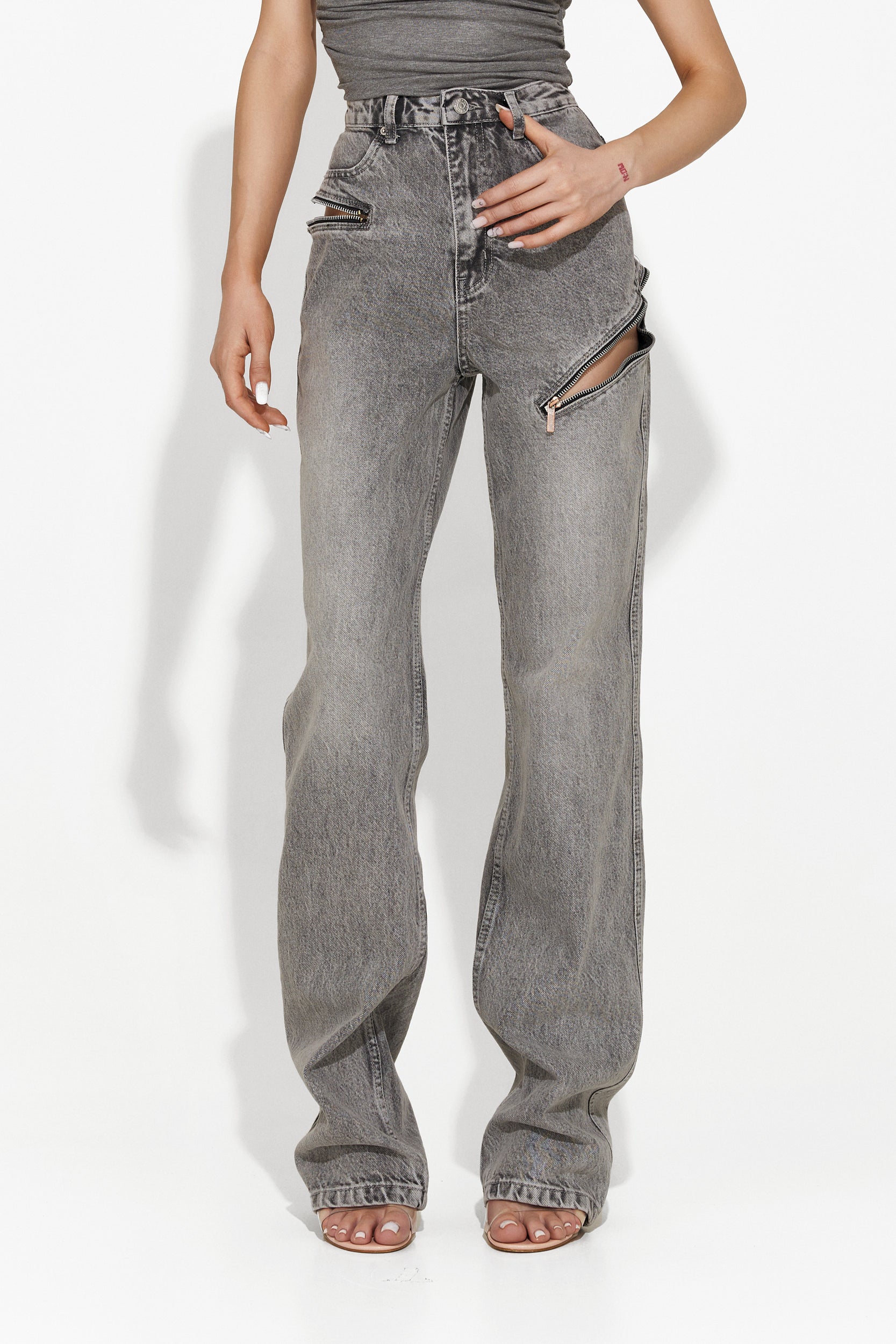 Veyoza Bogas grey casual women's jeans