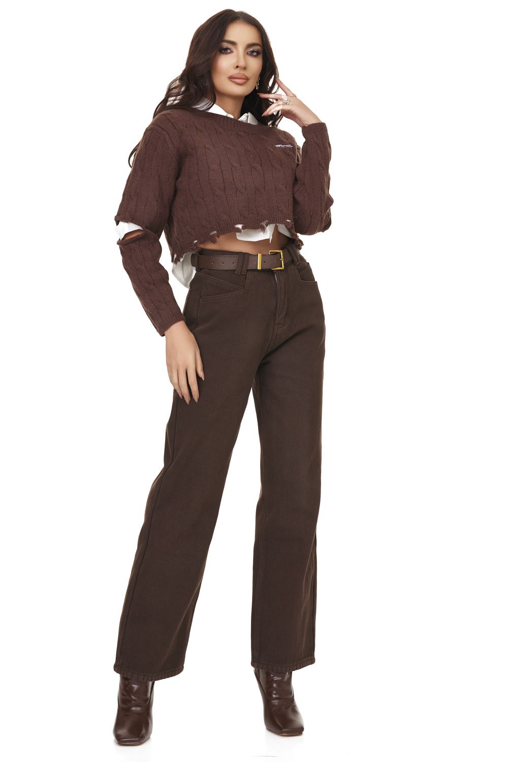 Regely Bogas brown casual women's jeans
