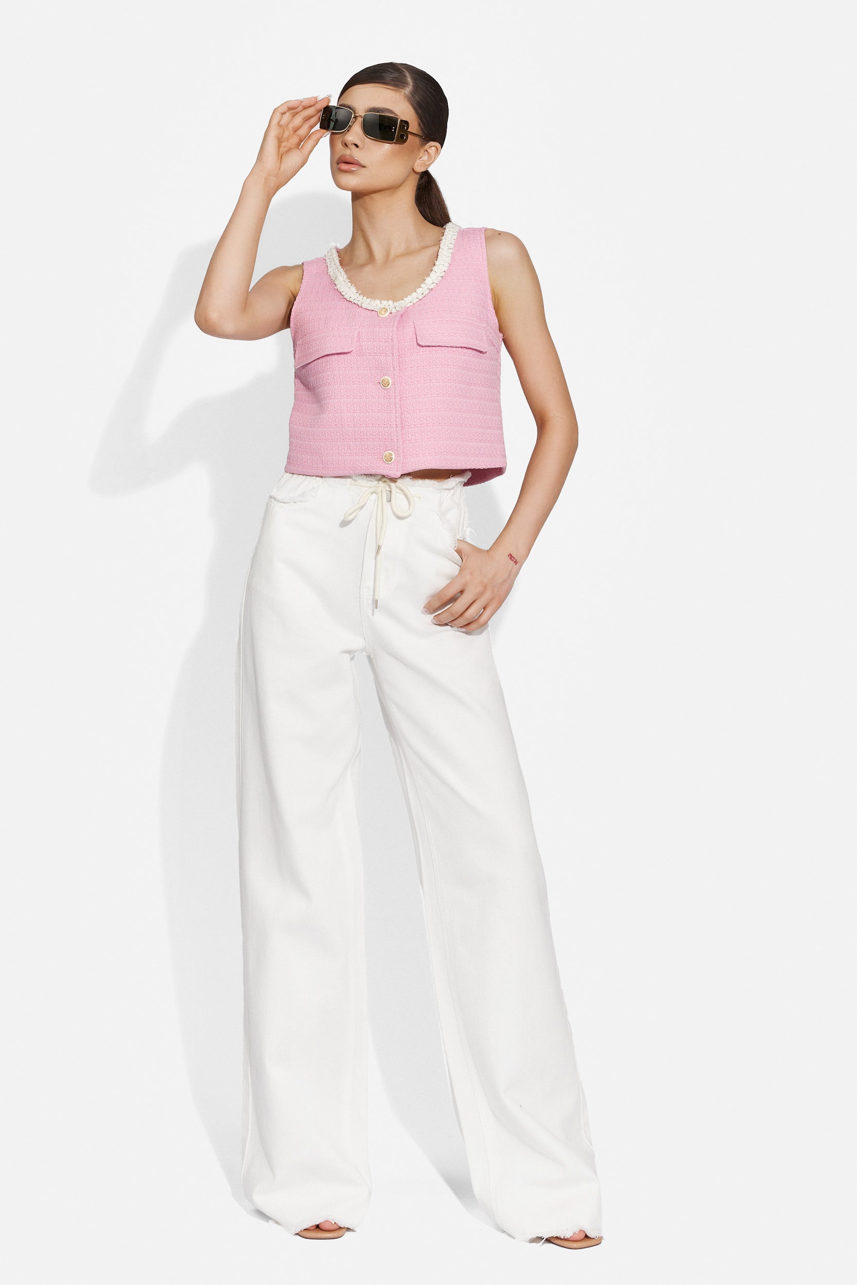 Liviana Bogas casual white jeans for women