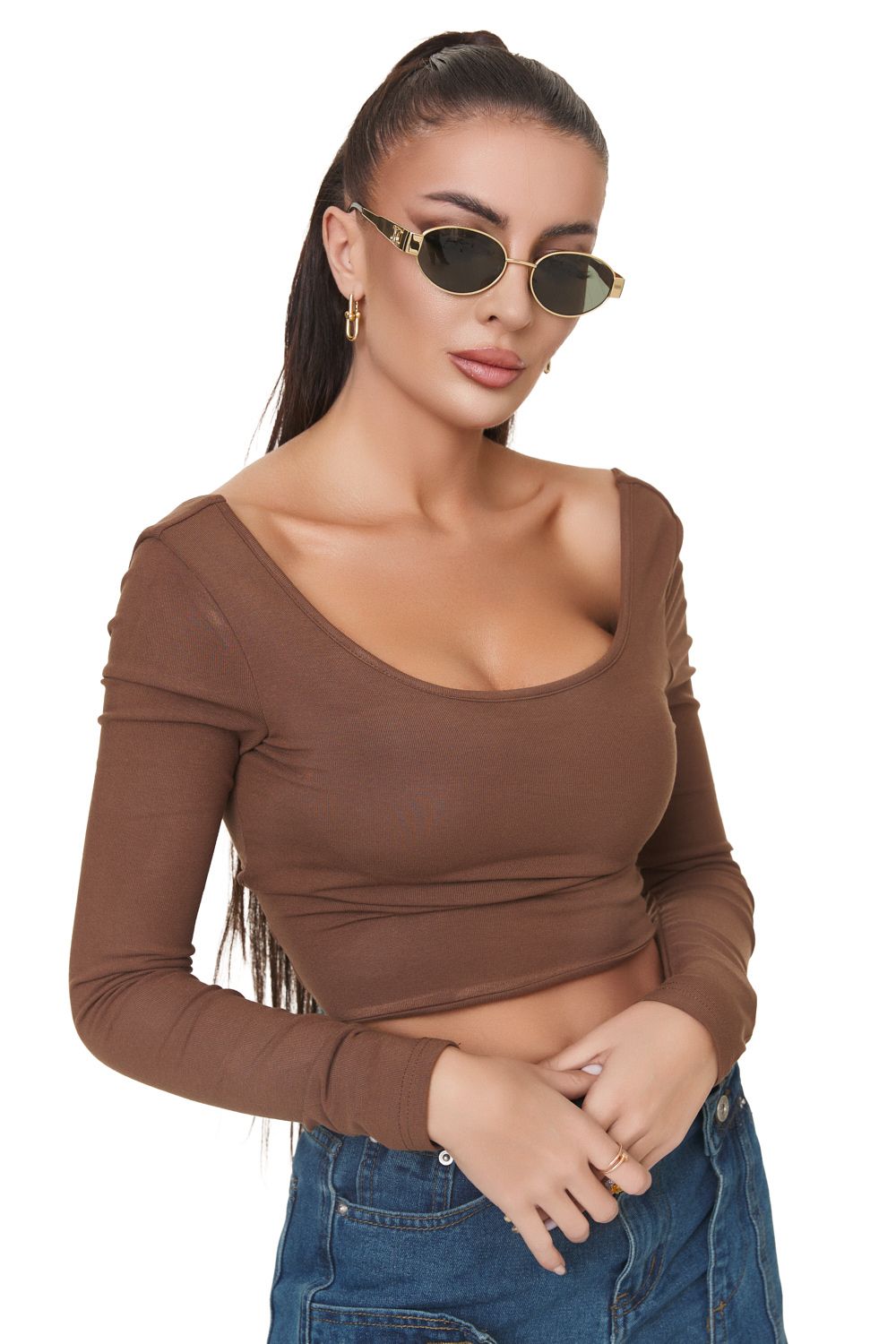 Women's casual blouse brown Zasvisa Bogas