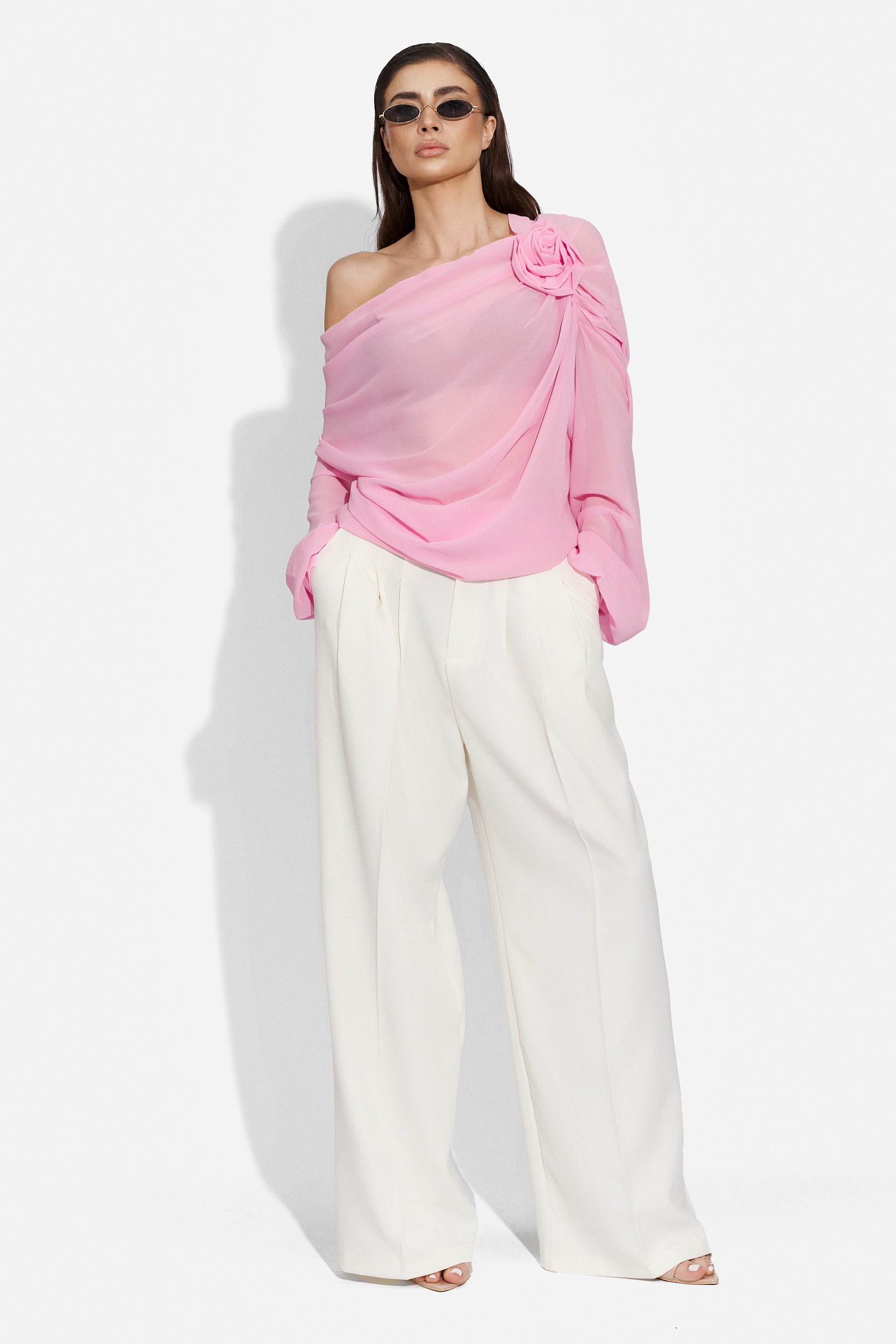 Elegant lady blouse pink Vanesa Bogas