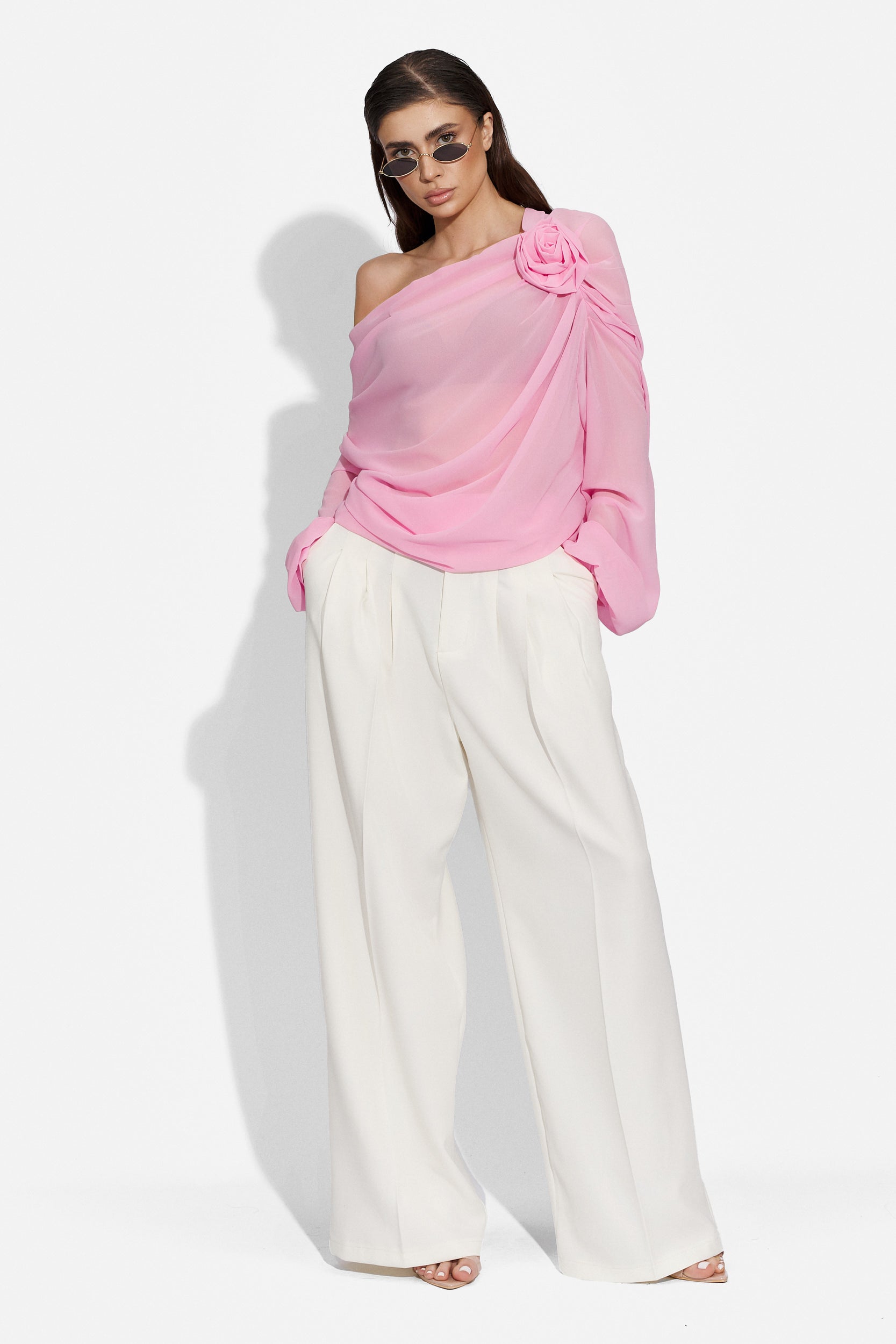 Elegant lady blouse pink Vanesa Bogas