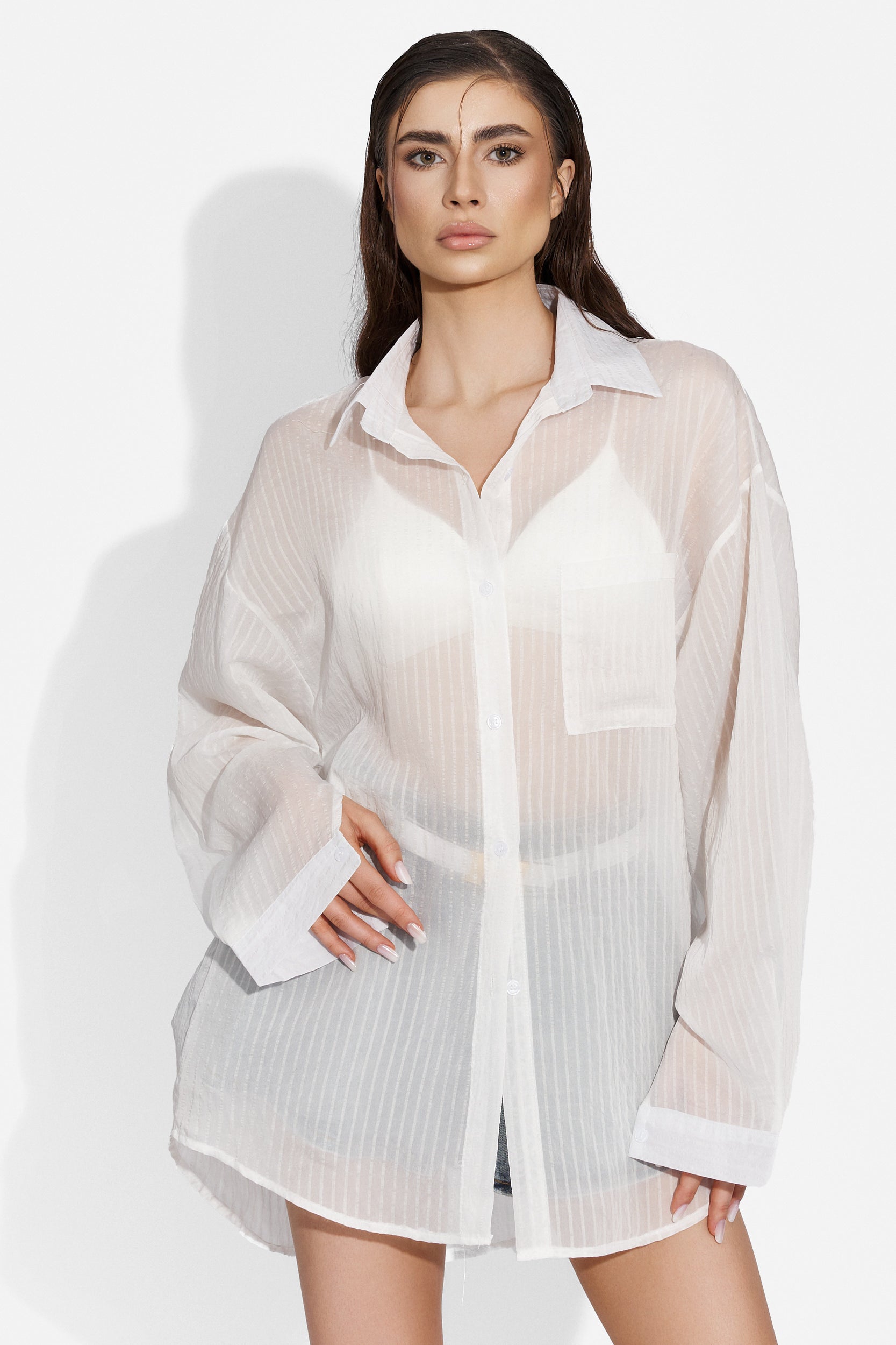 Ladies elegant white shirt Mishay Bogas