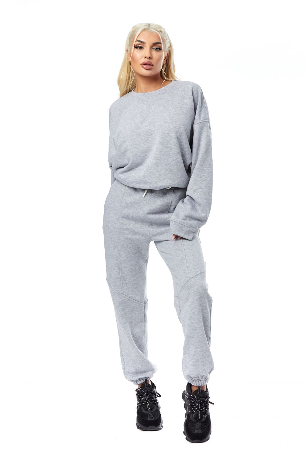 Casual cotton set in gray by Onesimus Bogas