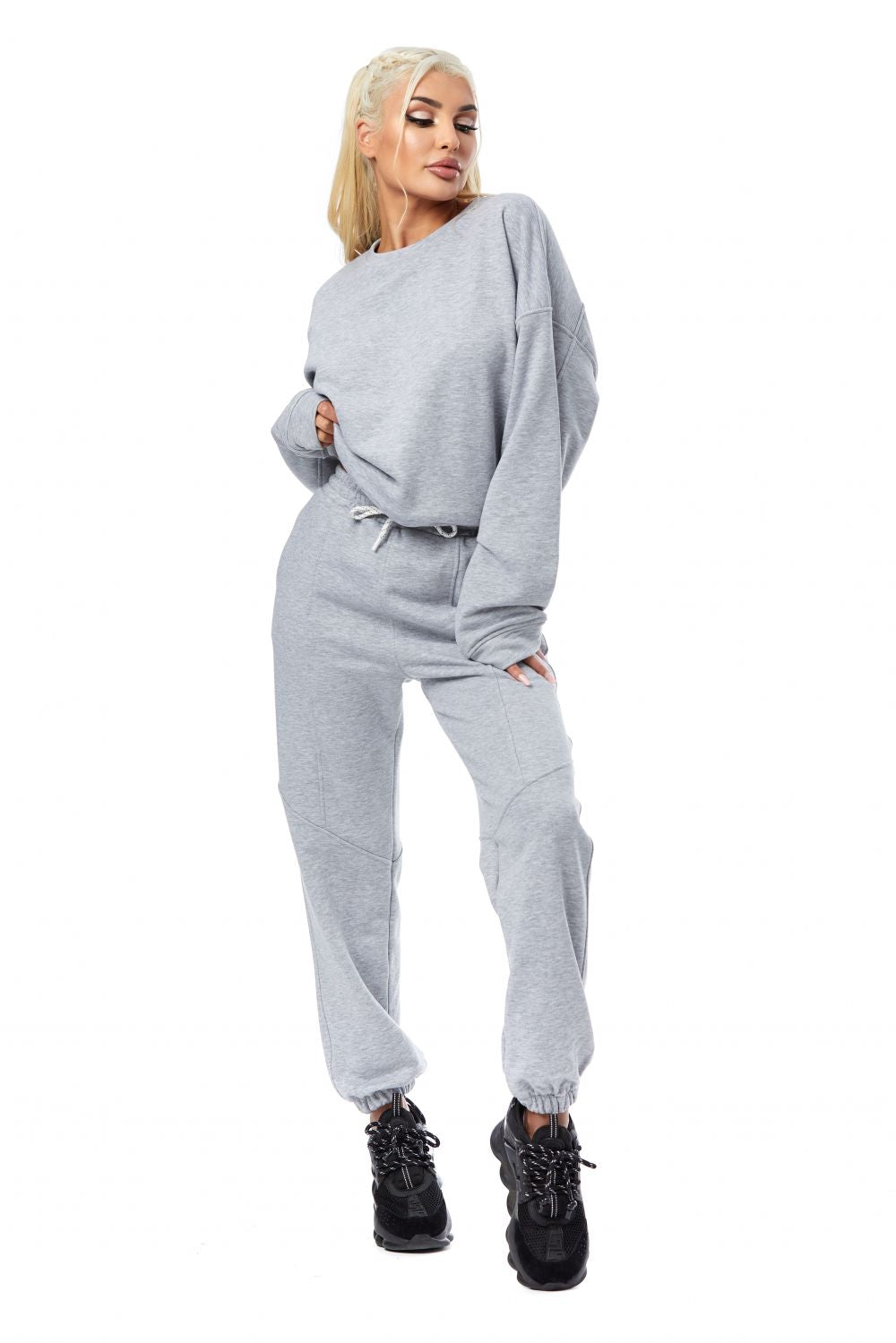 Casual cotton set in gray by Onesimus Bogas