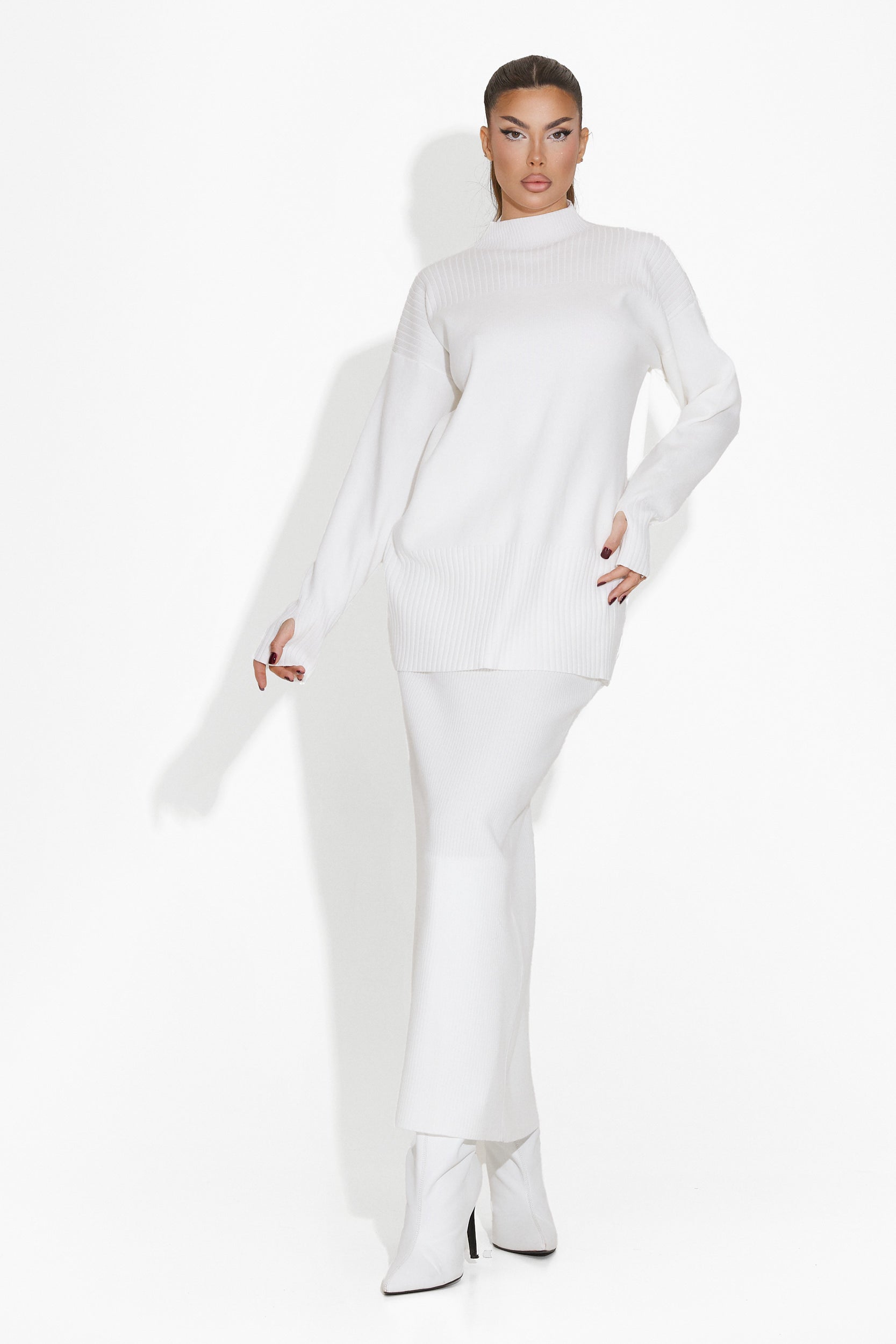 Women's white skirt suit Zekera Bogas