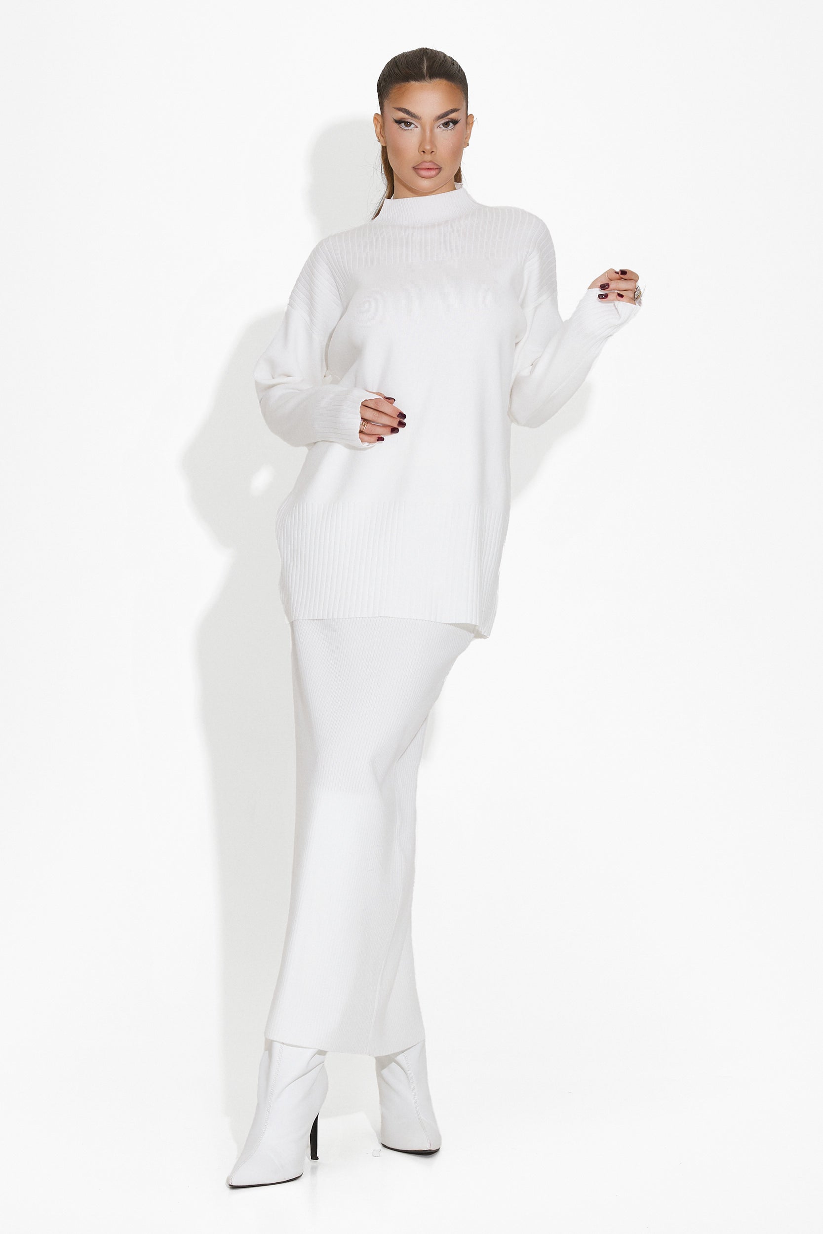 Women's white skirt suit Zekera Bogas