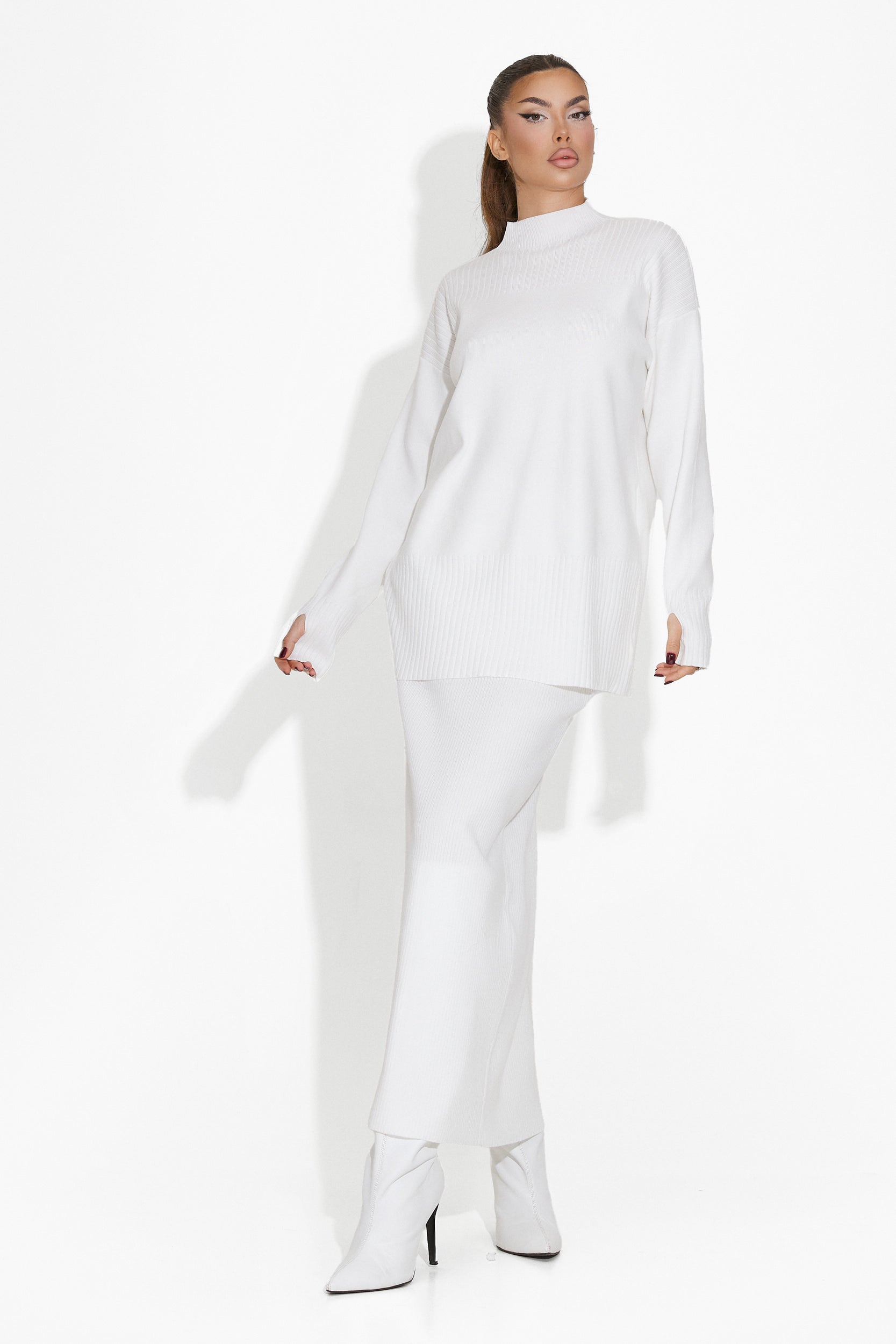 Women's white skirt suit Zekera Bogas