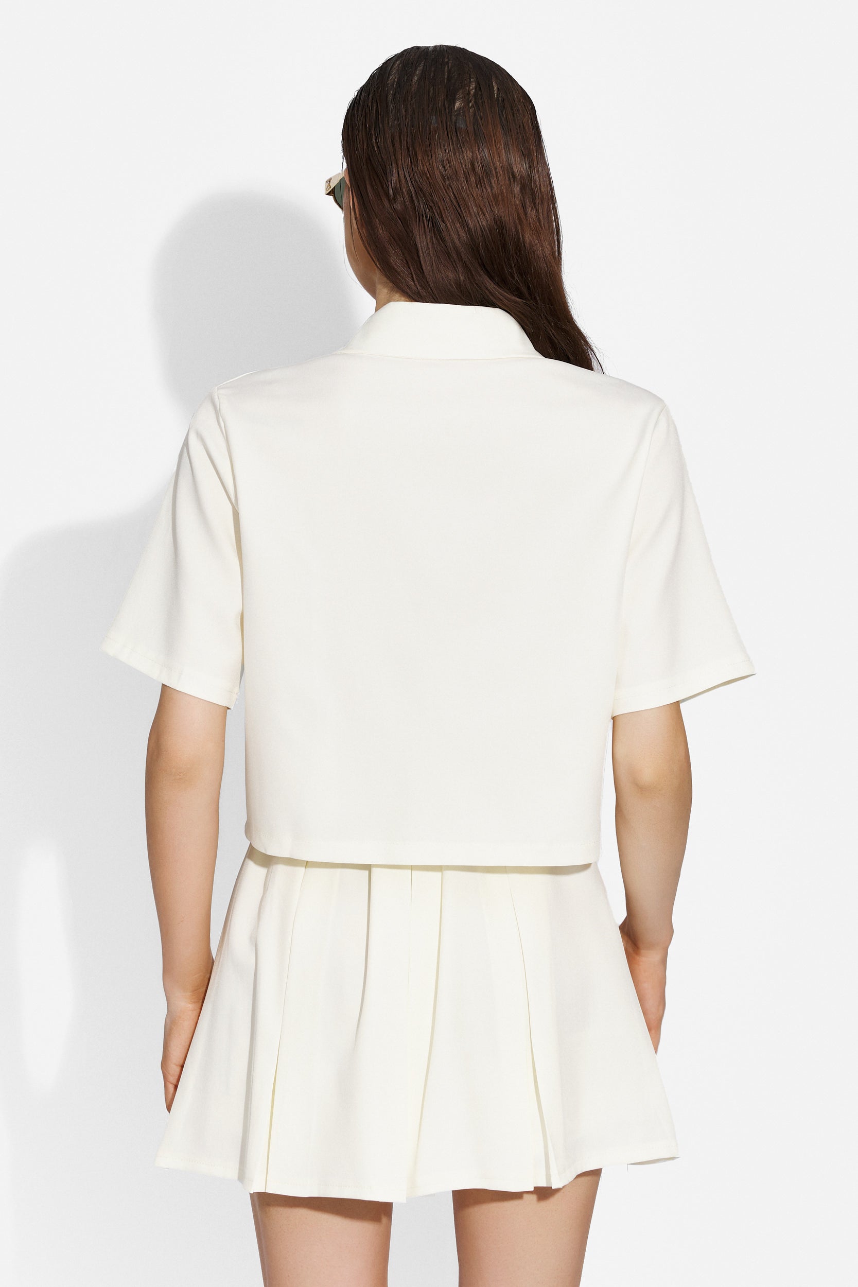 Elegant white skirt suit Fymata Bogas