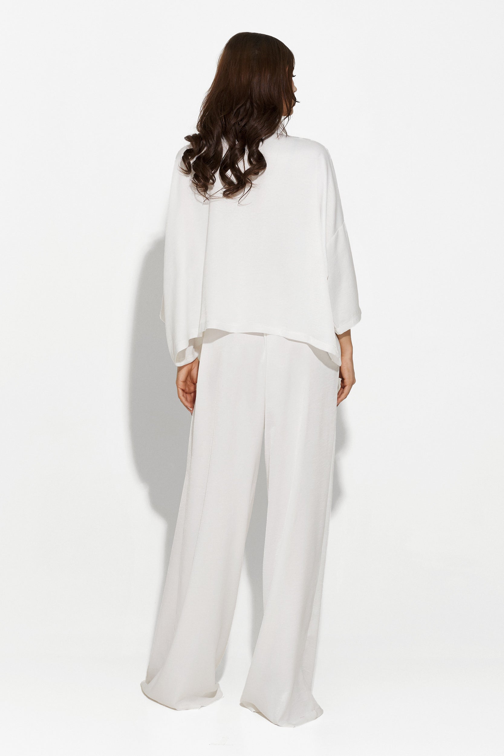 Teresa Bogas casual white ladies pants suit