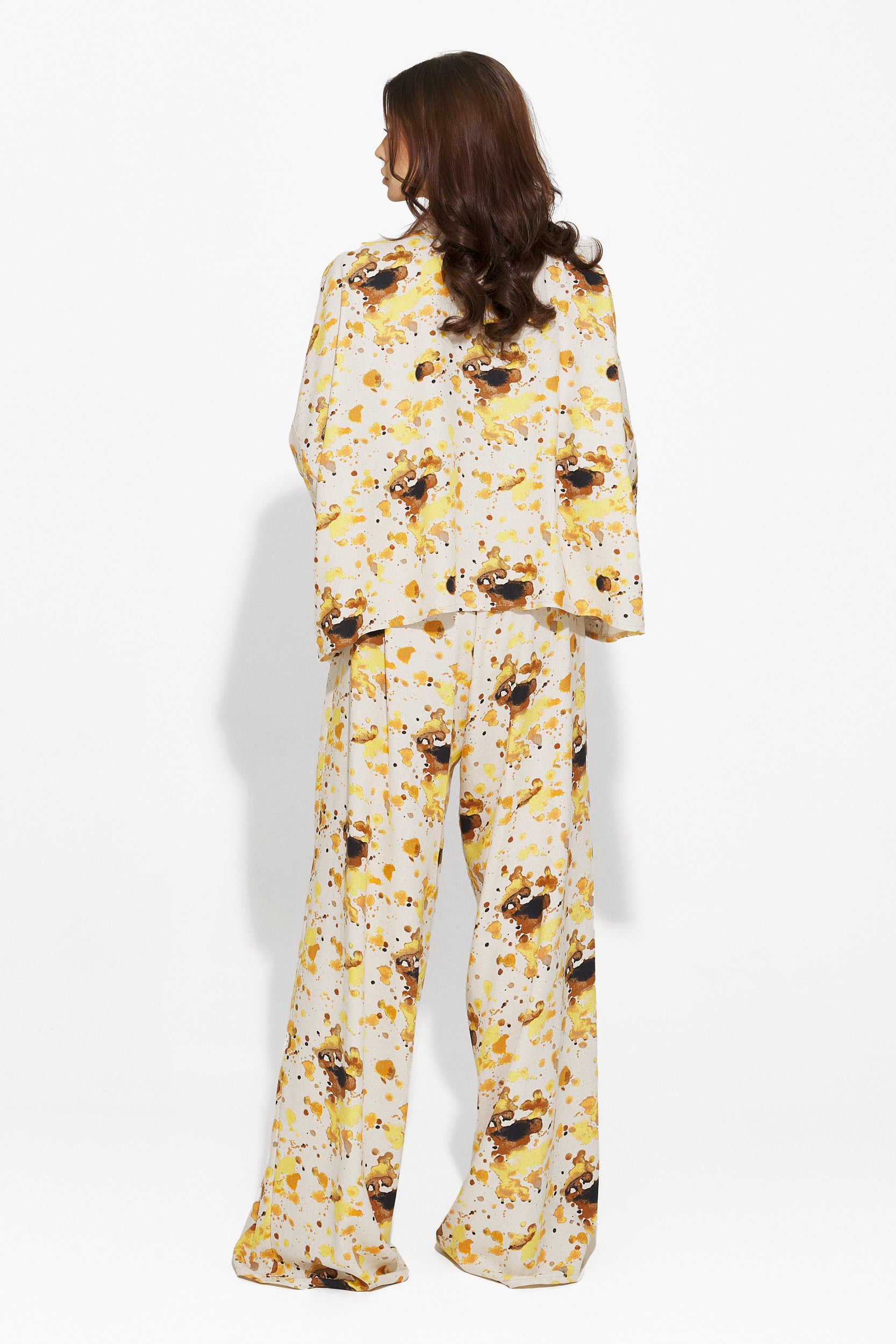 Dysta Bogas yellow ladies casual pants suit