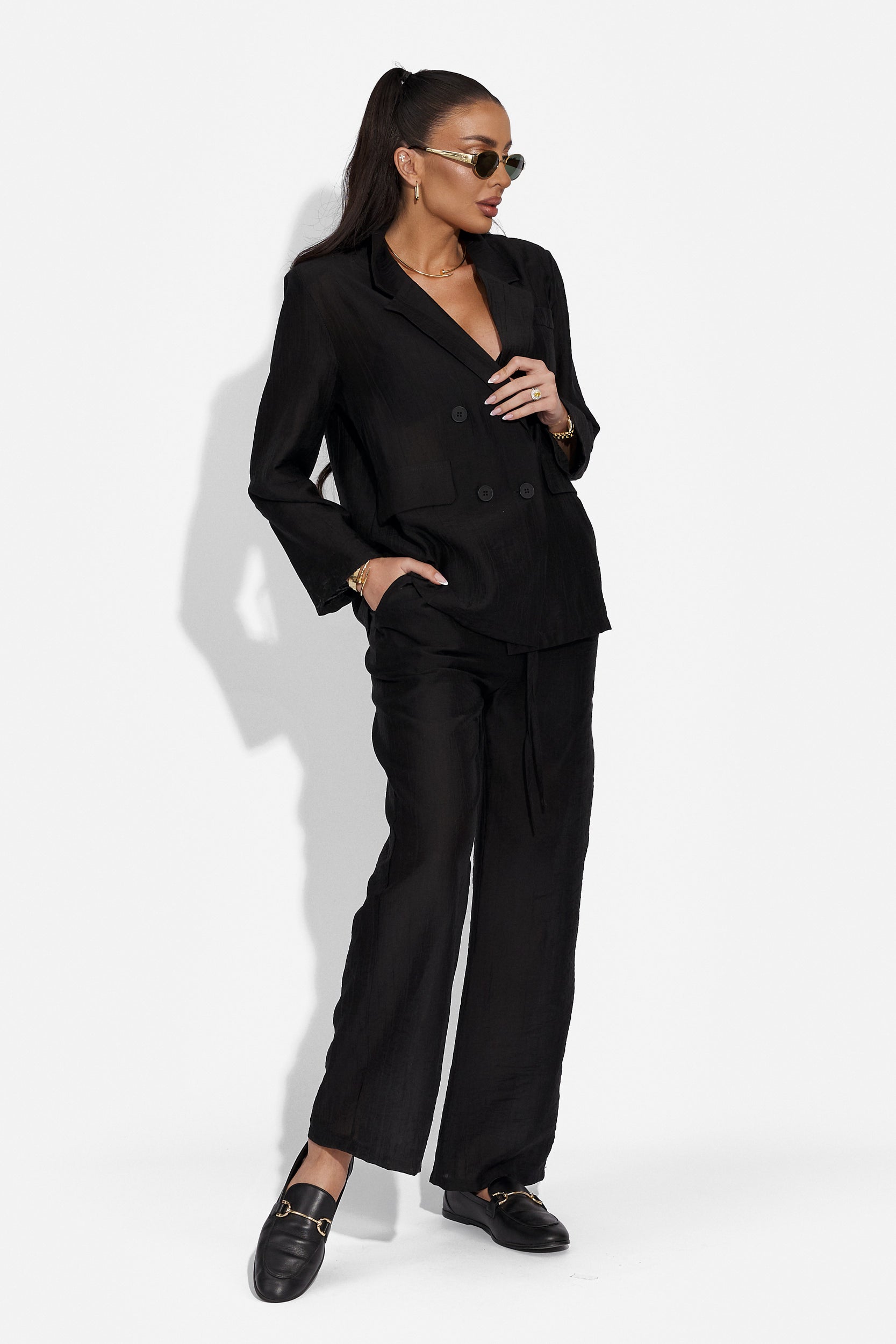 Ladies' elegant black pants suit Salesa Bogas