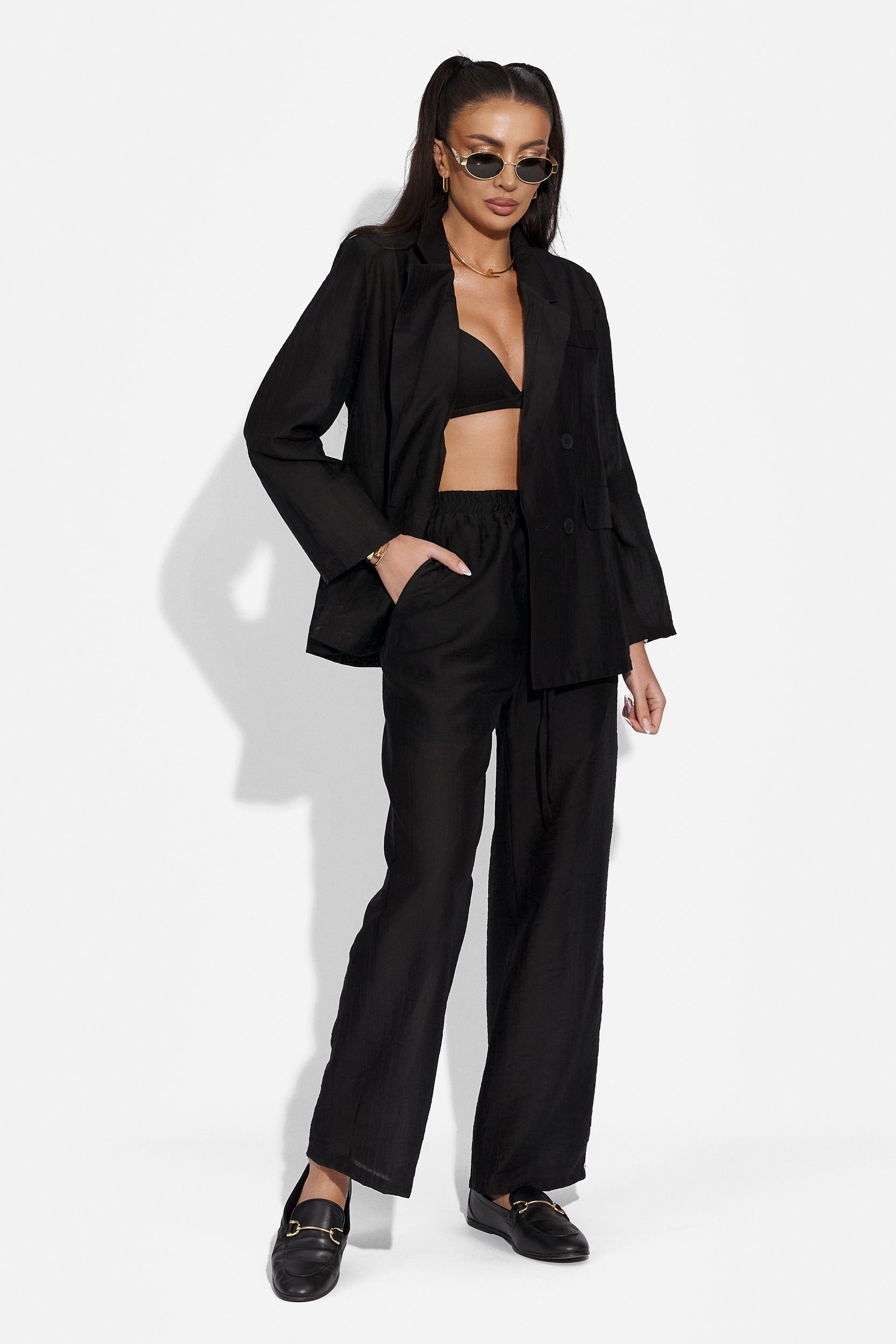 Ladies' elegant black pants suit Salesa Bogas