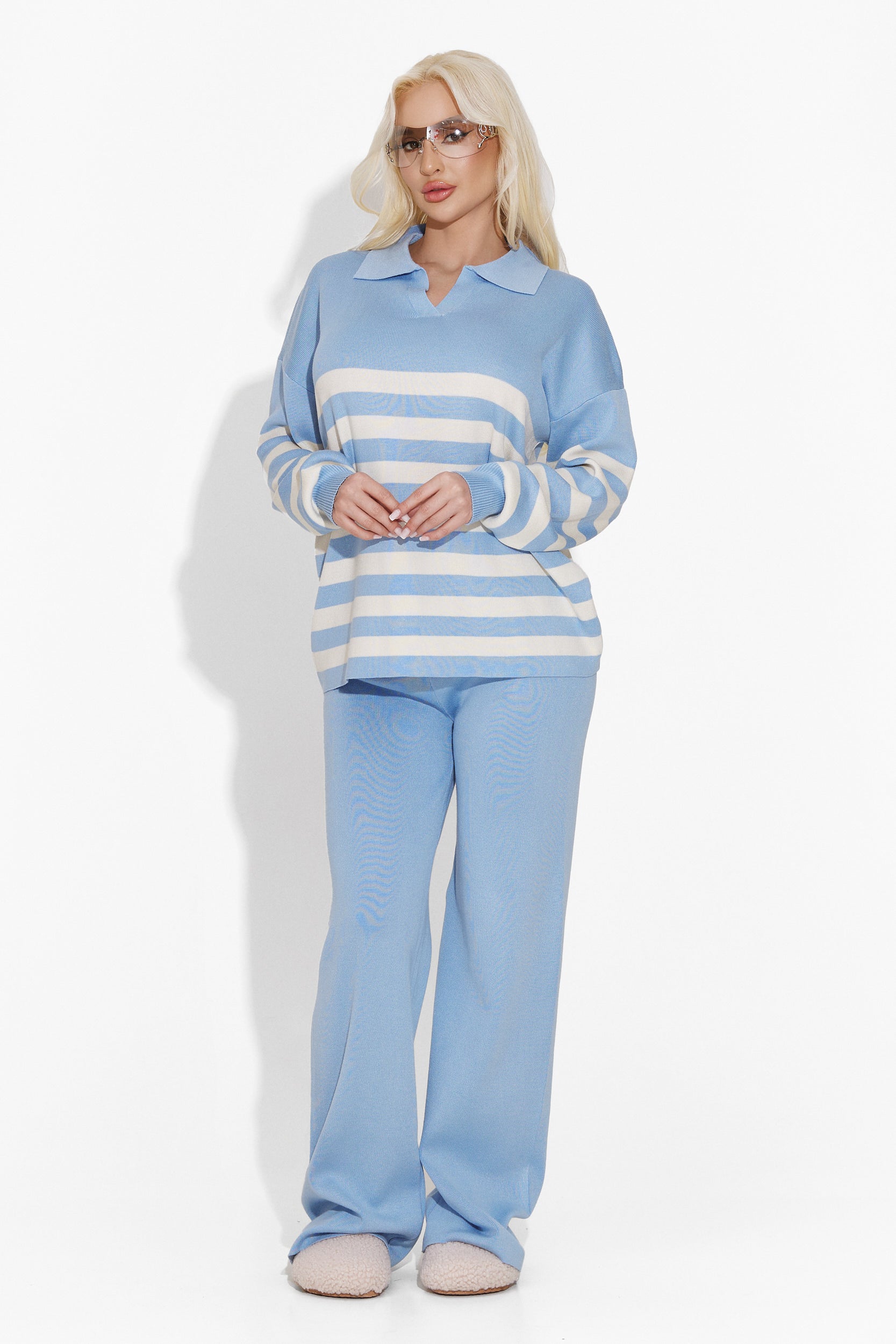 Damen-Casual-Set in Blau Yestia Bogas