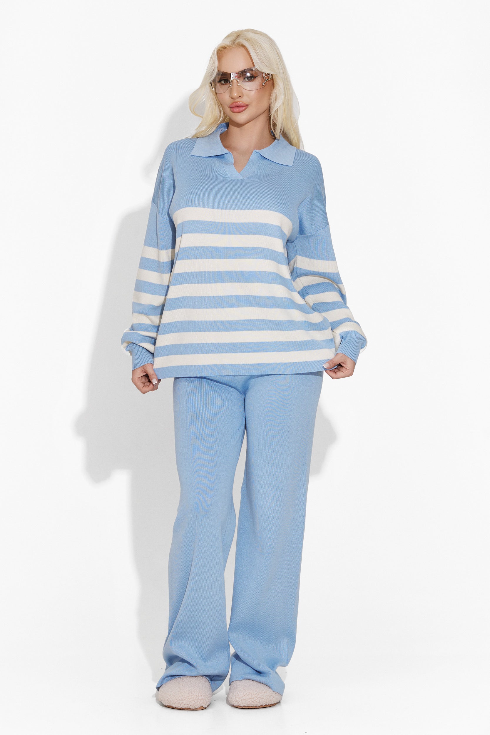 Damen-Casual-Set in Blau Yestia Bogas