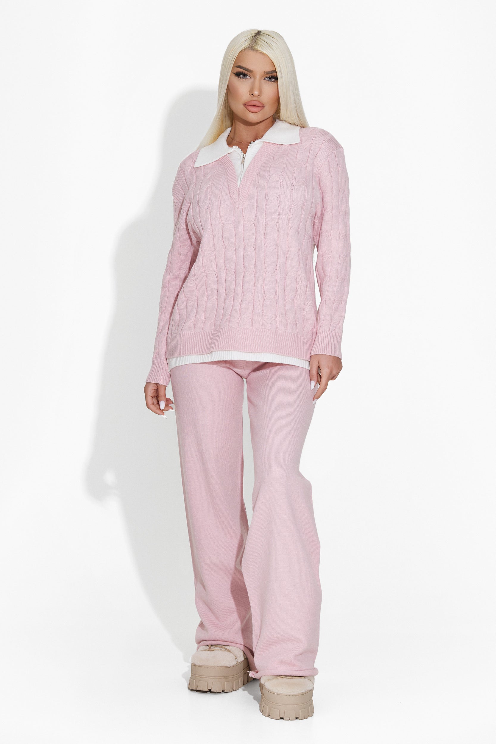 Damen-Casual-Set in Rosa Alindia Bogas