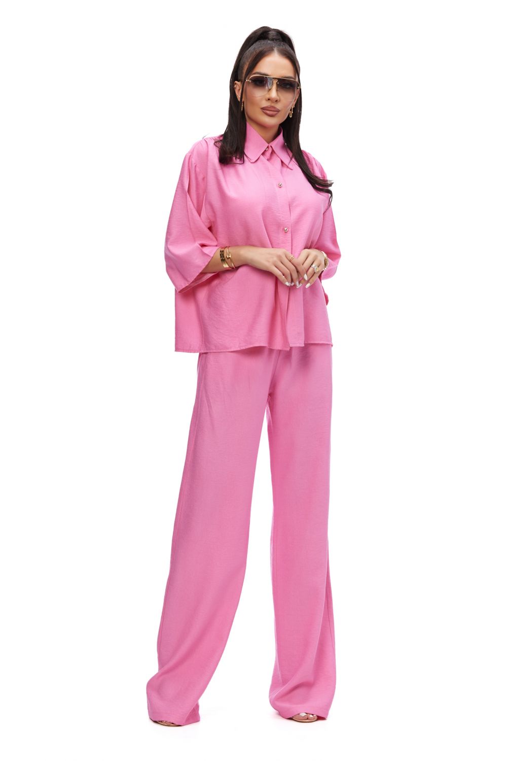 Sineky Bogas pink casual ladies suit