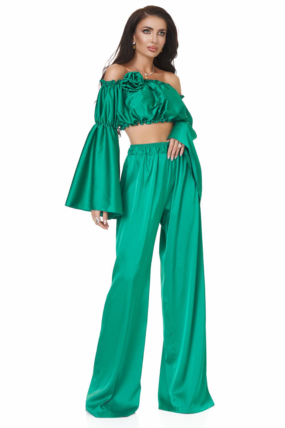 Energya Bogas zöld elegáns női öltöny