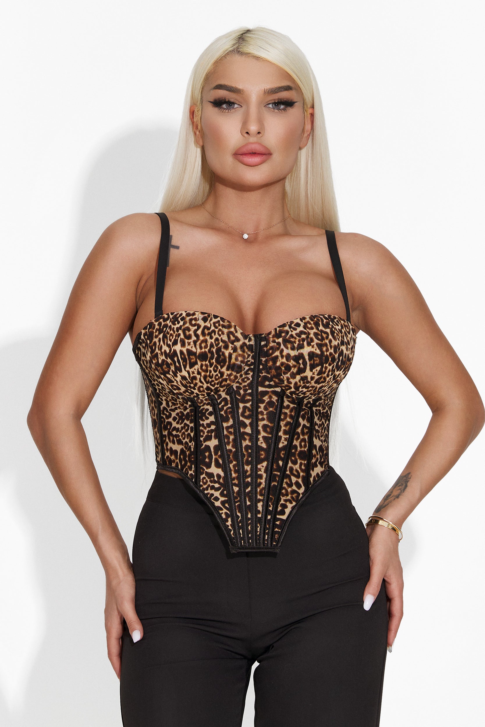 Corset femme élégant marron Kelsia Bogas