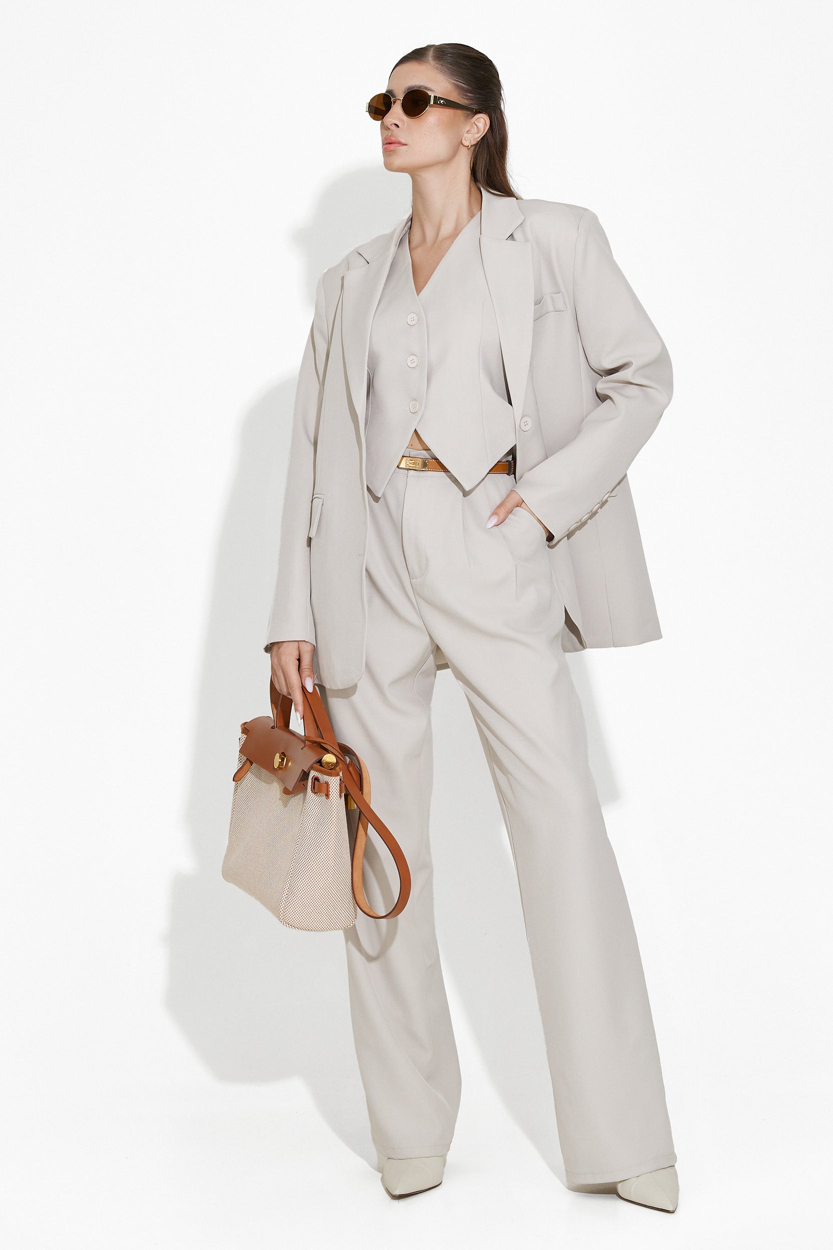 Costume avec pantalon élégant beige Demozla Bogas