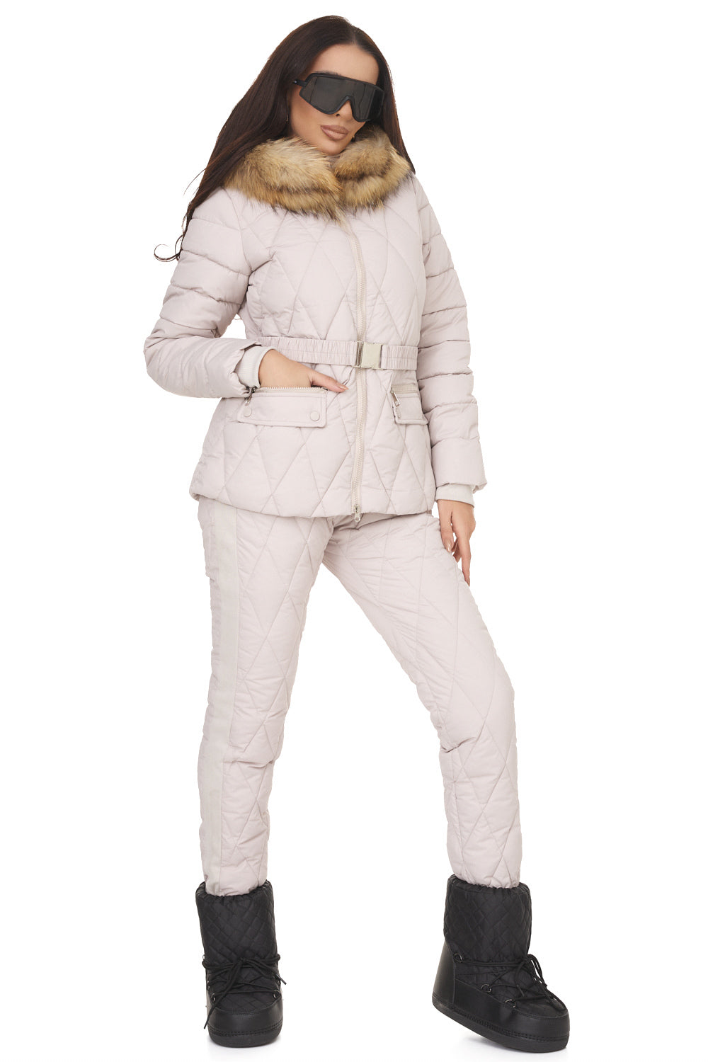 Traje de invierno mujer Zemidea Bogas beige