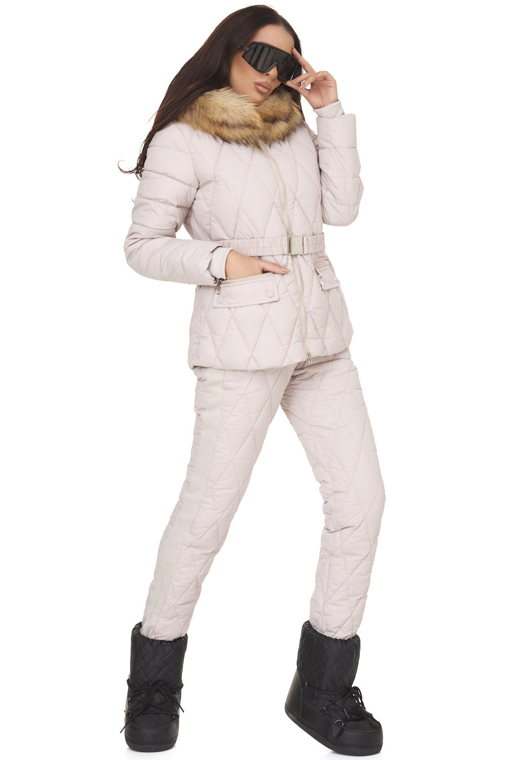 Traje de invierno mujer Zemidea Bogas beige