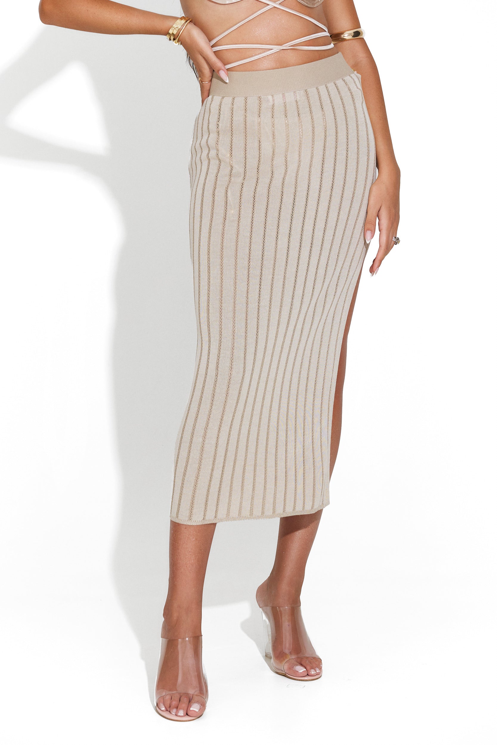 Beige casual women's skirt Marice Bogas