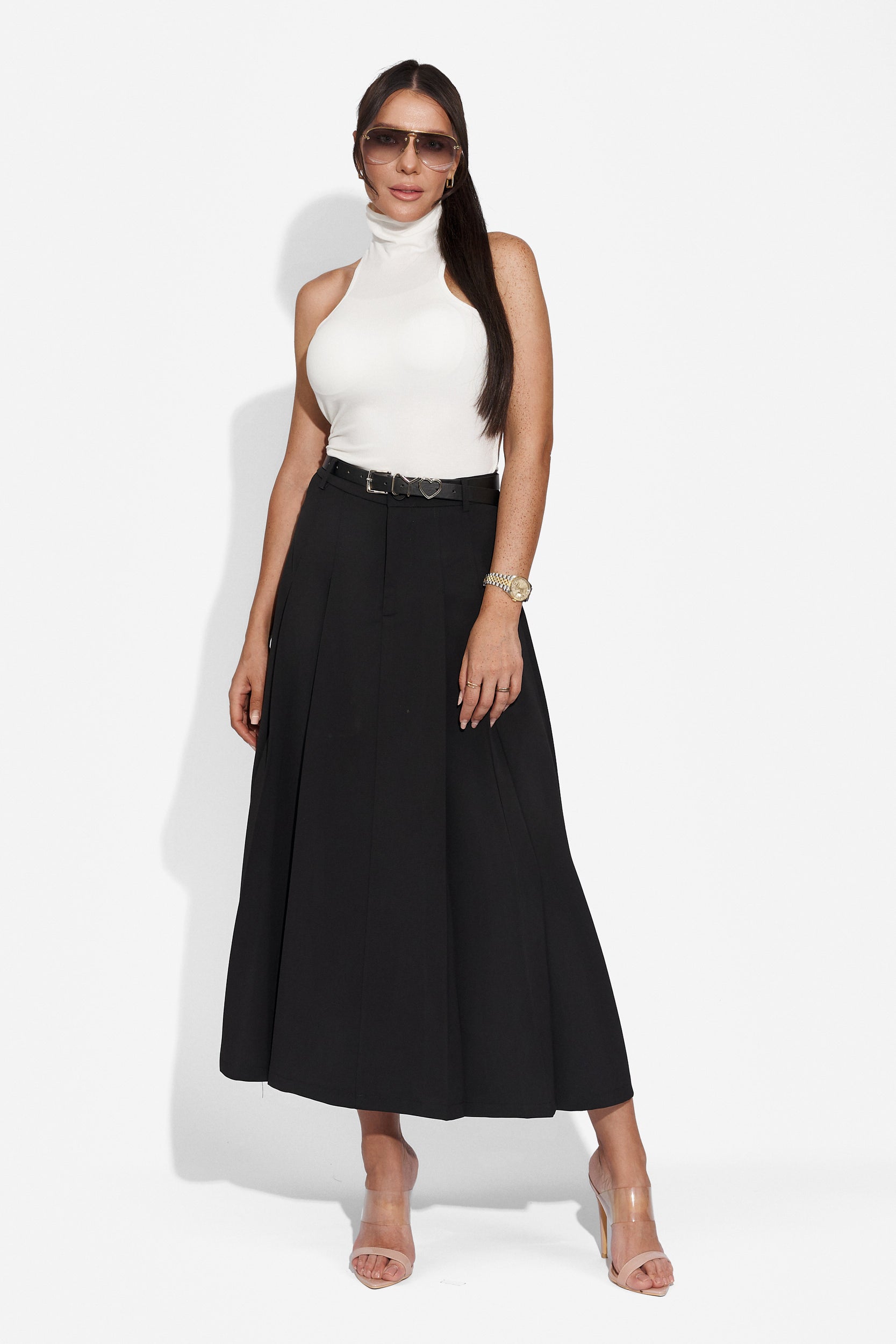 Geamina Bogas black casual lady skirt