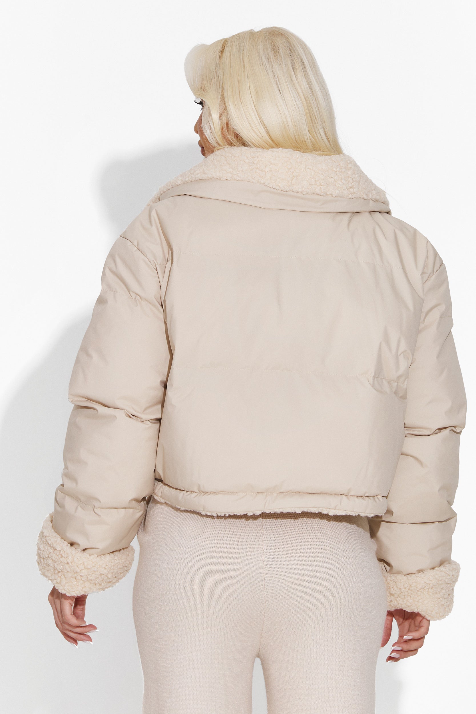 Women's reversible beige jacket Azaela Bogas