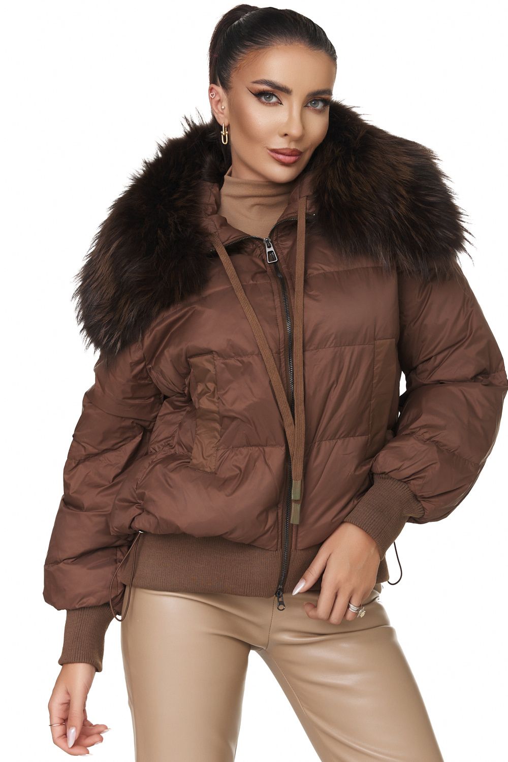 Casual brown ladies jacket Merek Bogas
