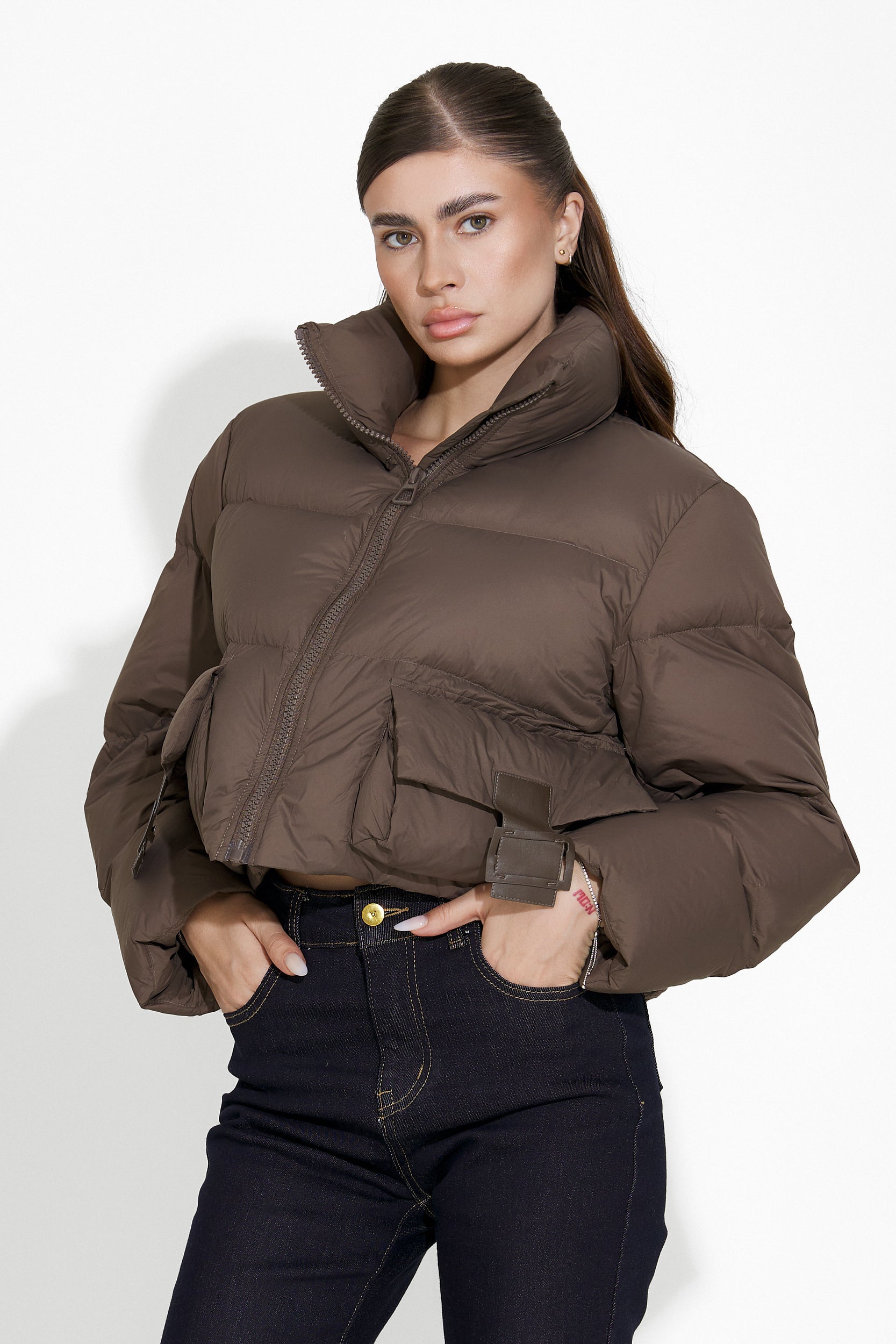 Zeyla Bogas brown casual women's jacket