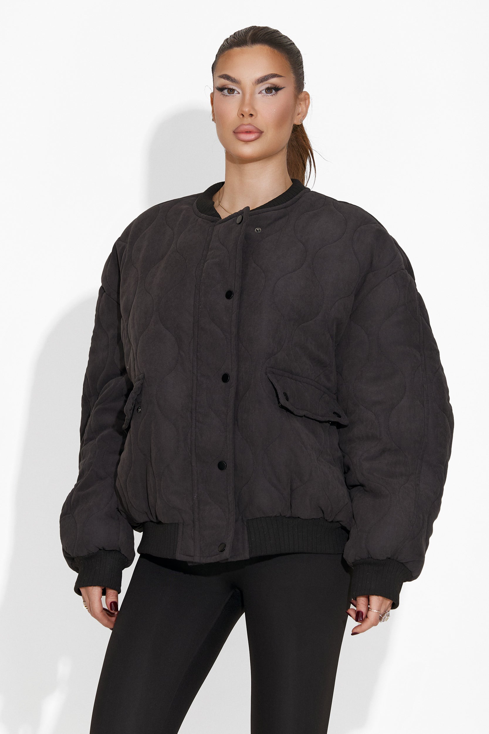 Women's casual black jacket Winfrey Bogas