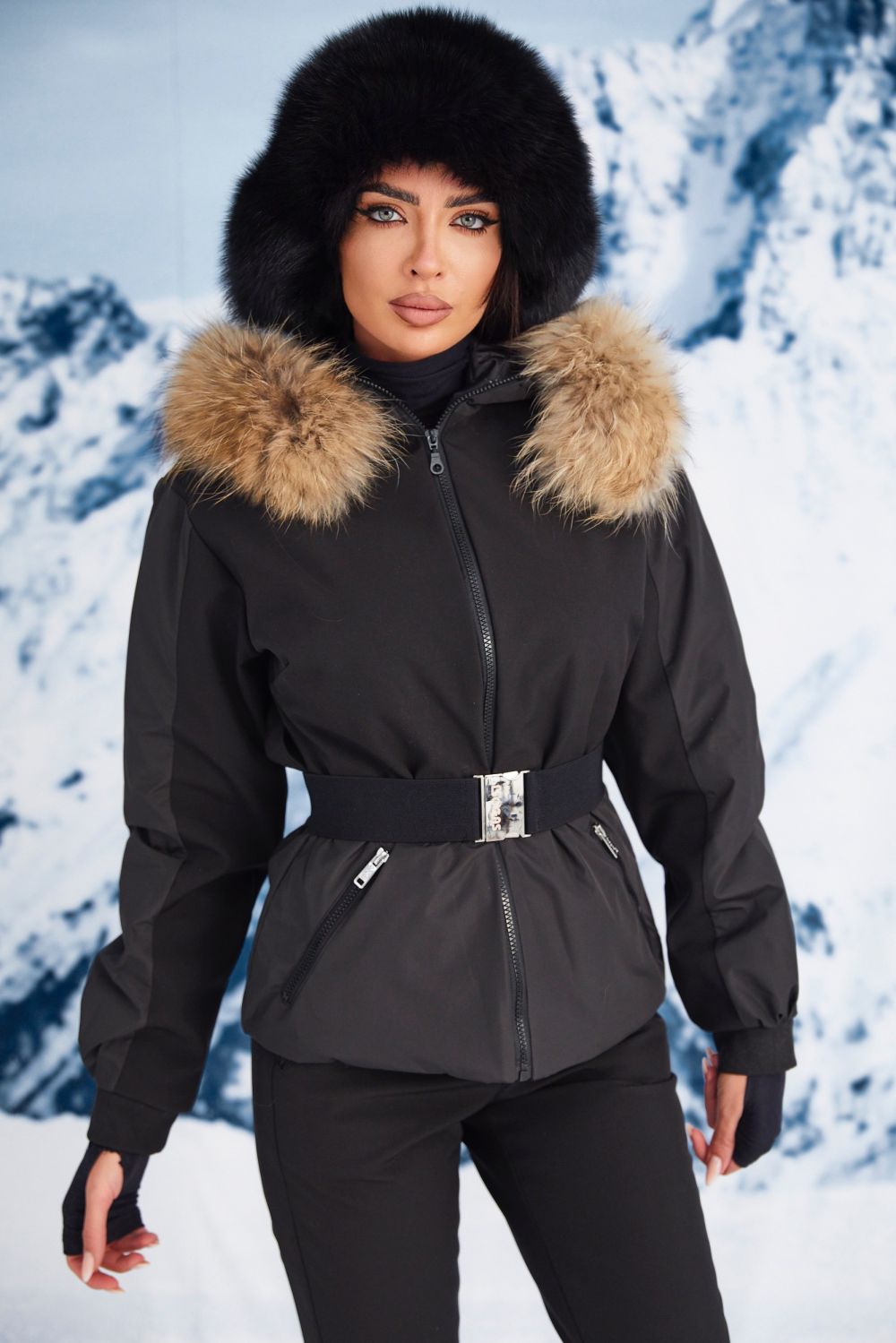 Black ski jacket for women Prenoms Bogas