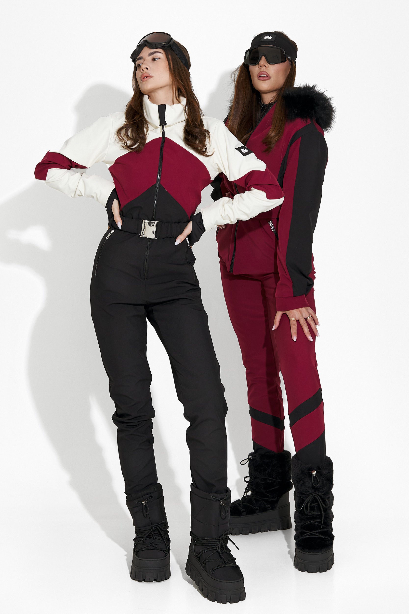 Damen-Ski-Jacke burgunderrot Atniuq Bogas