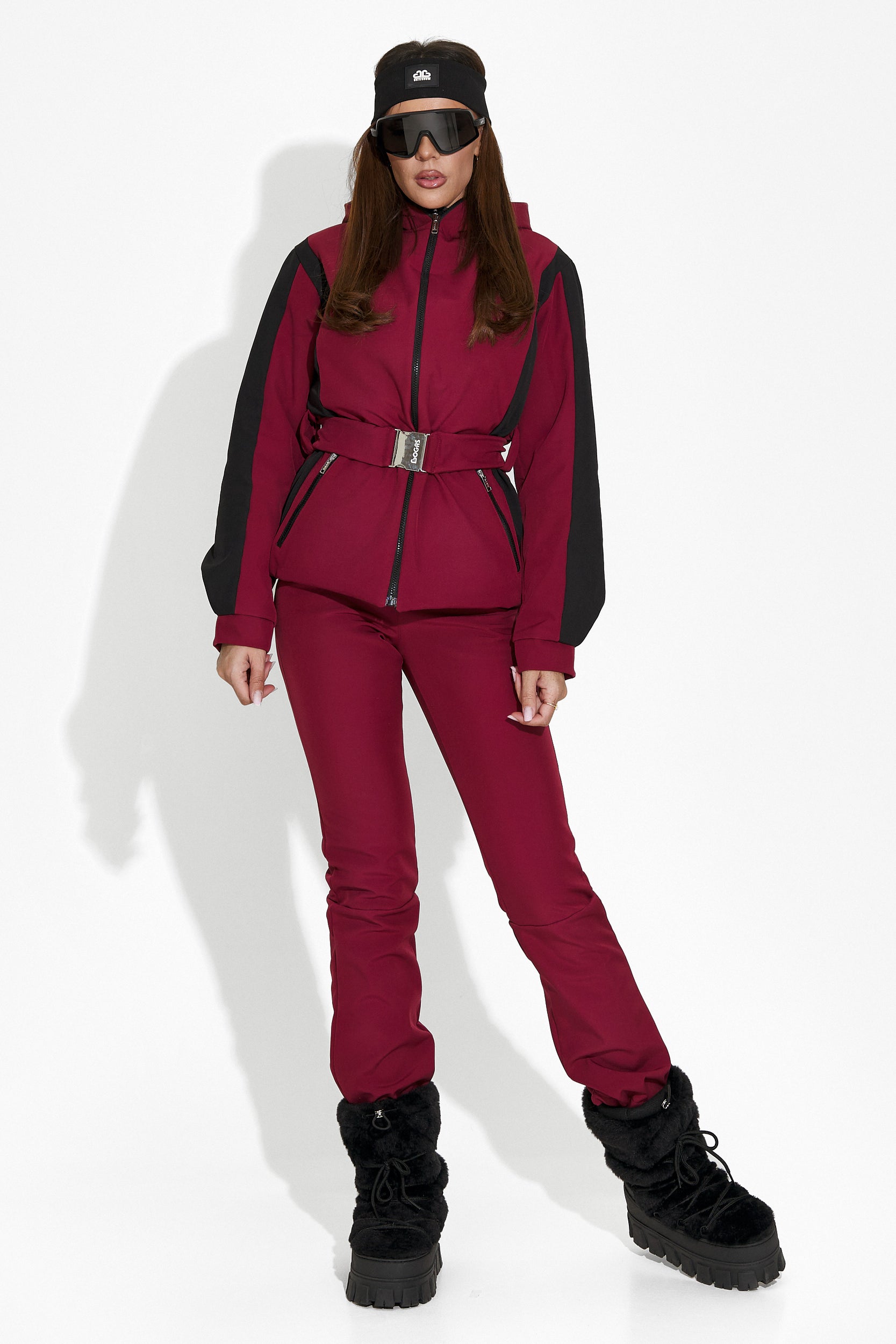 Quinta Bogas women's burgundy ski jacket