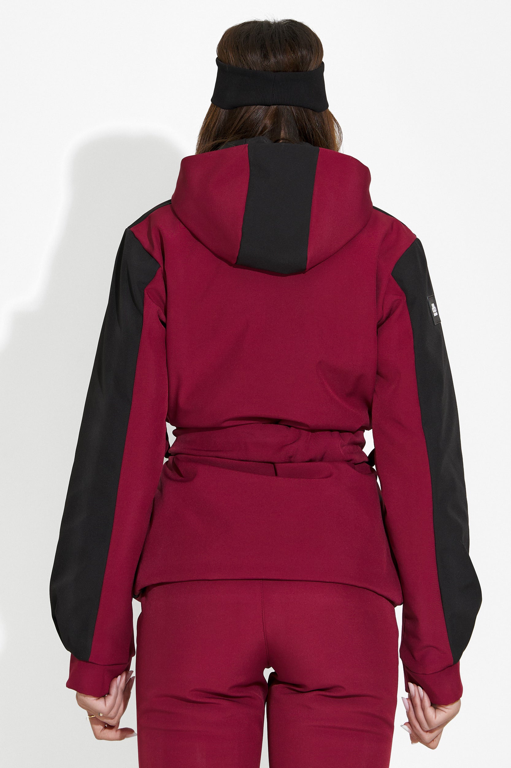 Quinta Bogas women's burgundy ski jacket