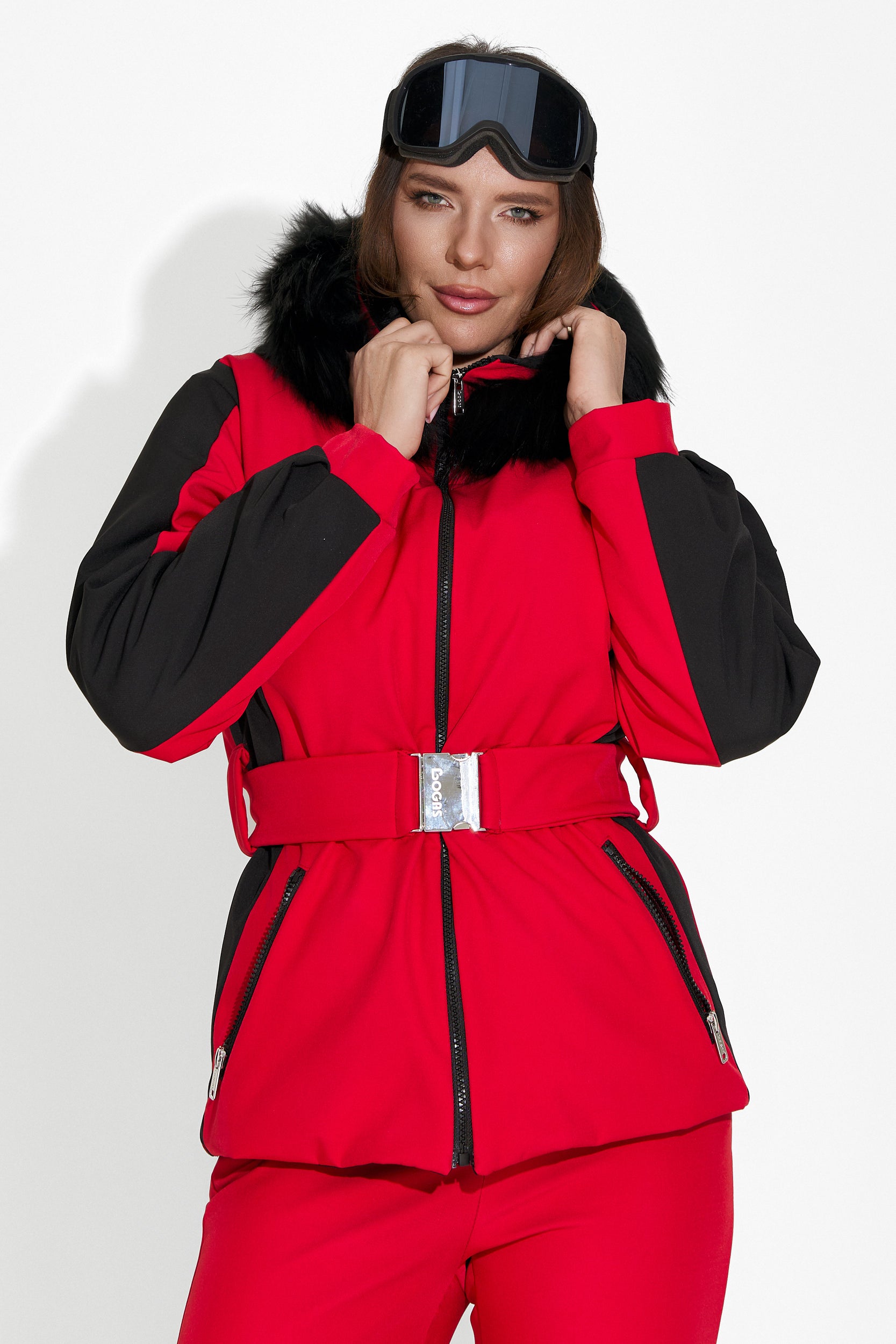 Damen-Ski-Jacke rot Atniuq Bogas