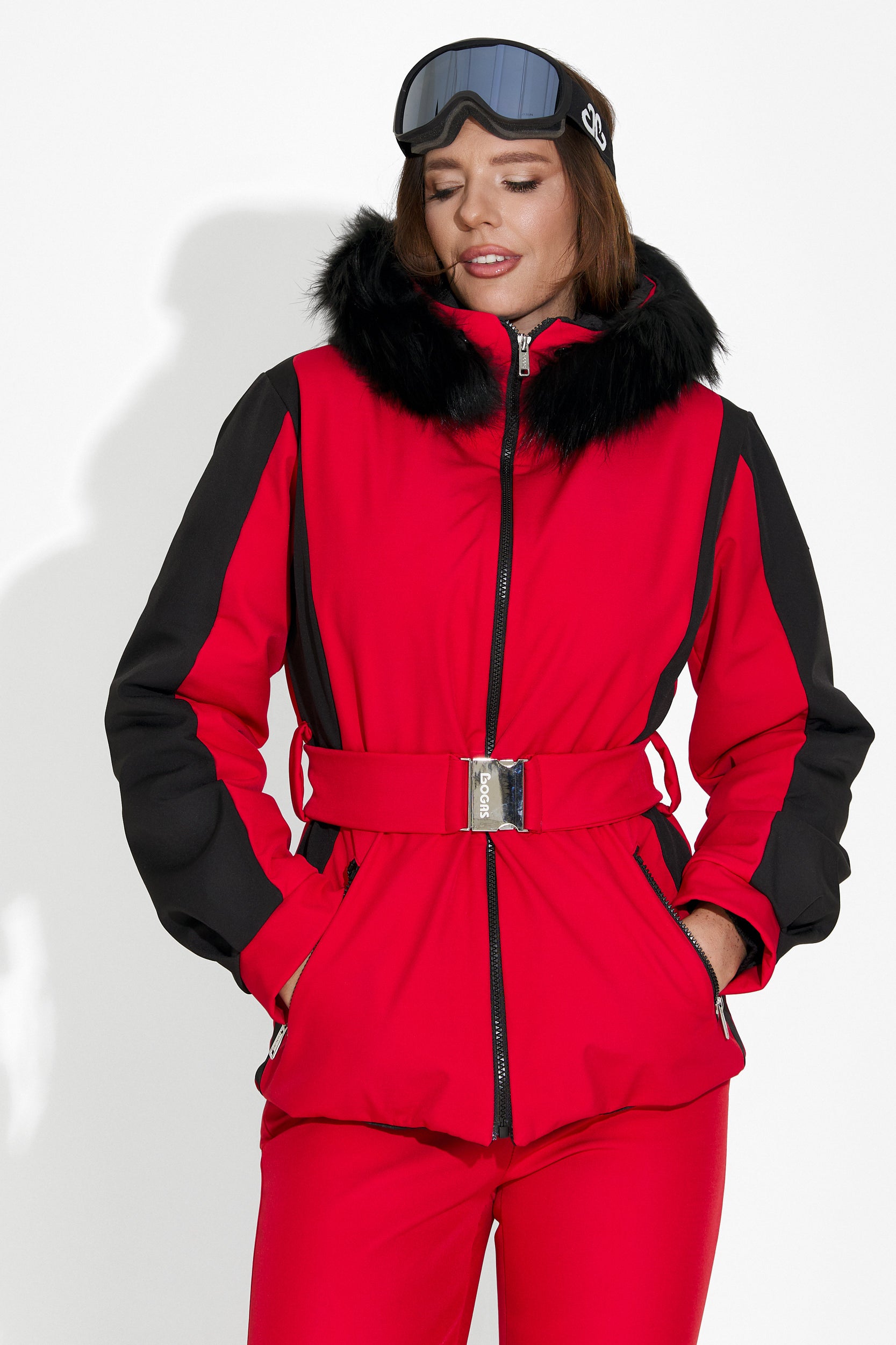 Atniuq Bogas women's red ski jacket