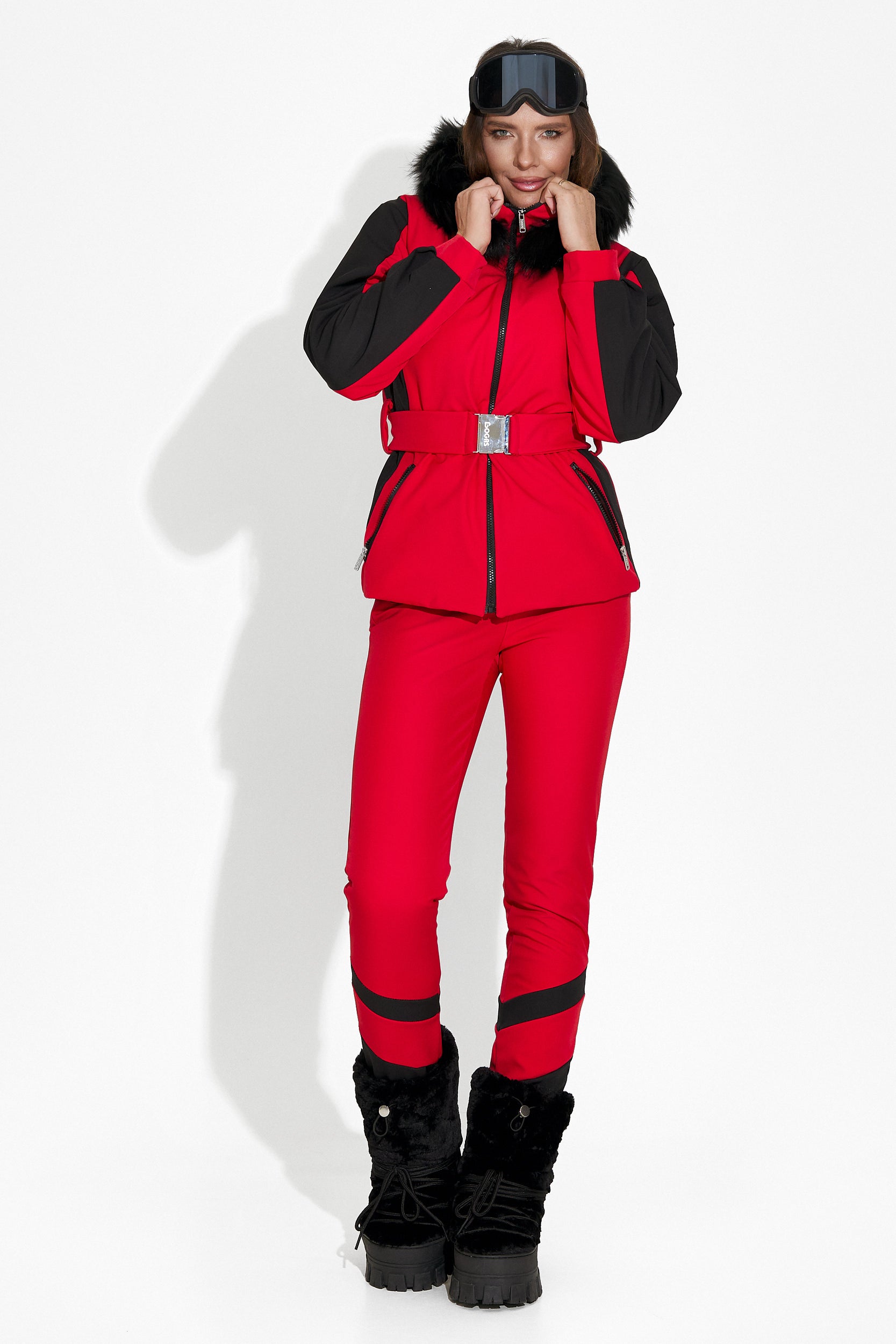 Damen-Ski-Jacke rot Atniuq Bogas