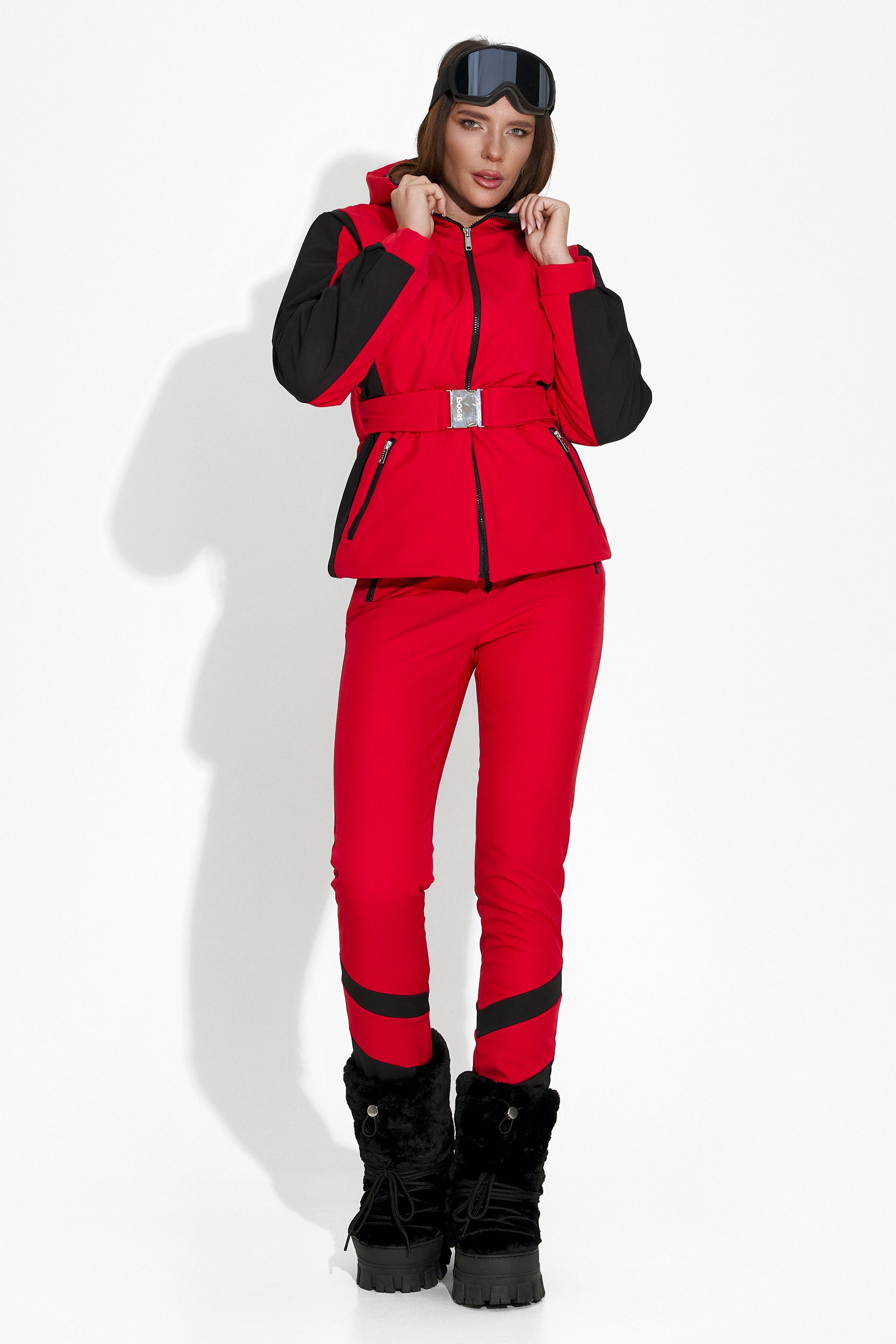 Quinta Bogas women's red ski jacket