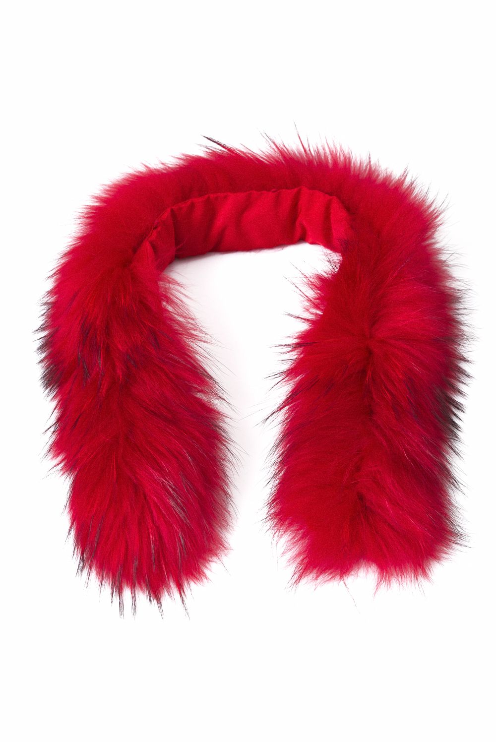 Fezilia Bogas red natural fur ladies collar