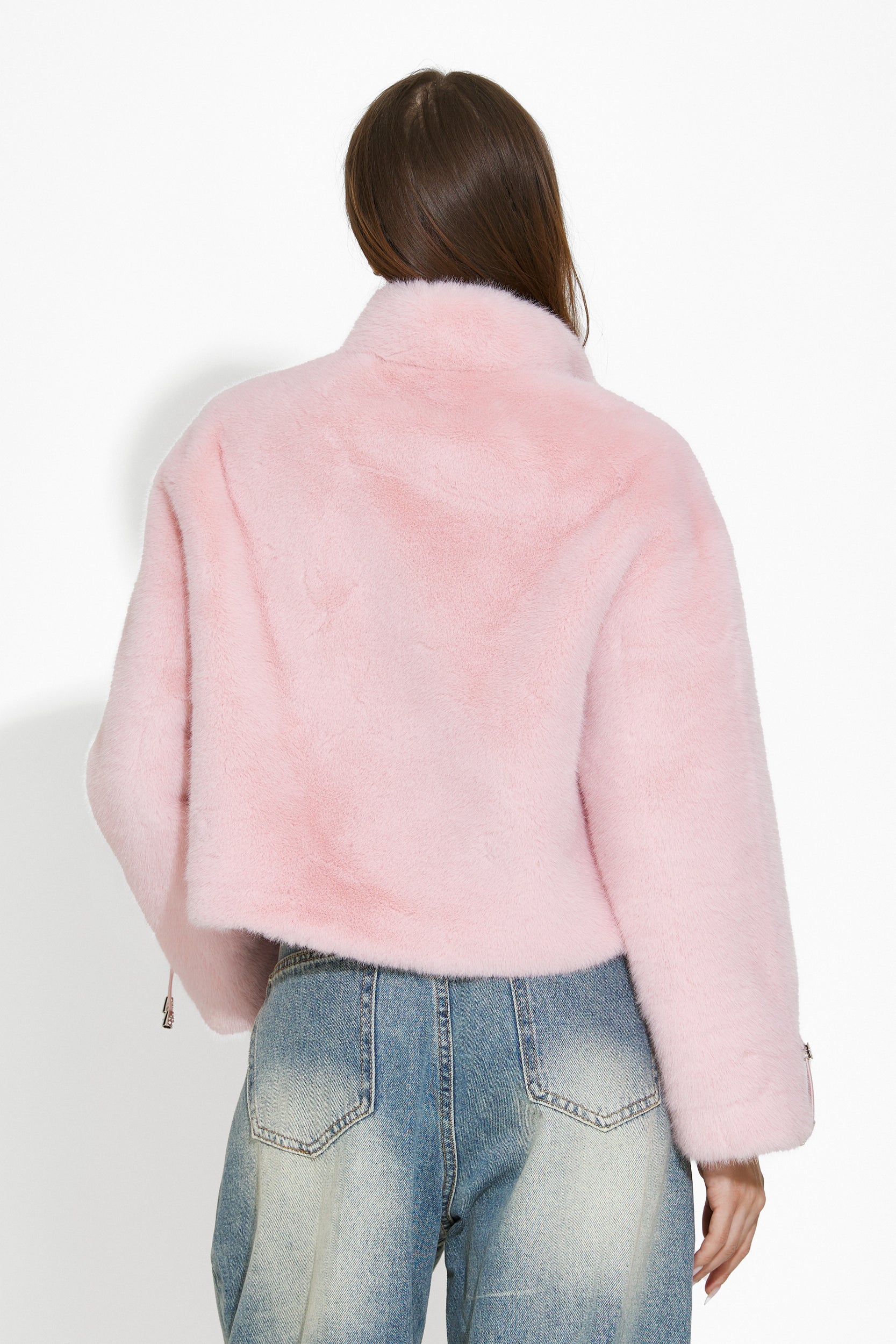 Manteau en fourrure rose Darlene Bogas