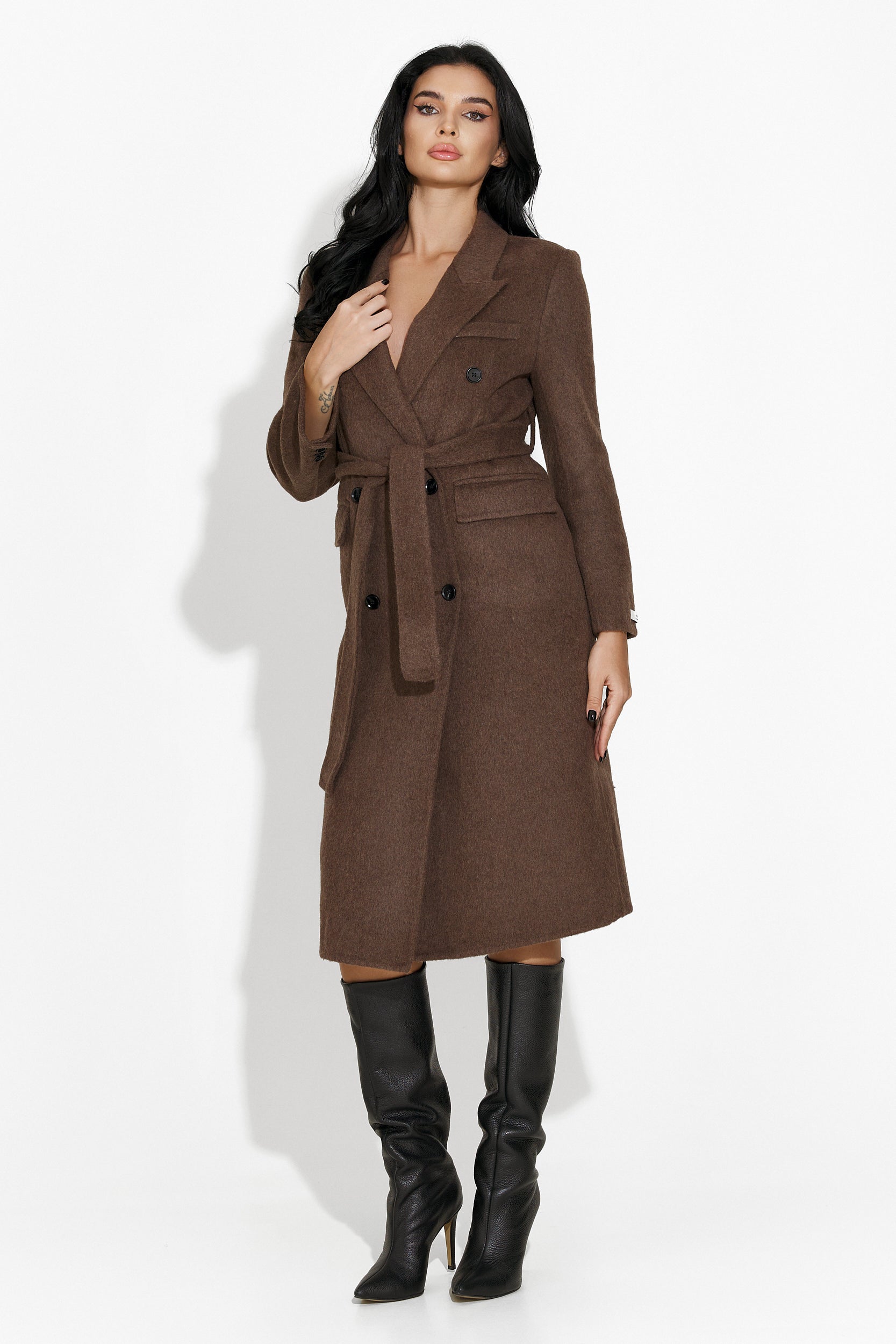 Manteau femme élégant marron Ardela Bogas