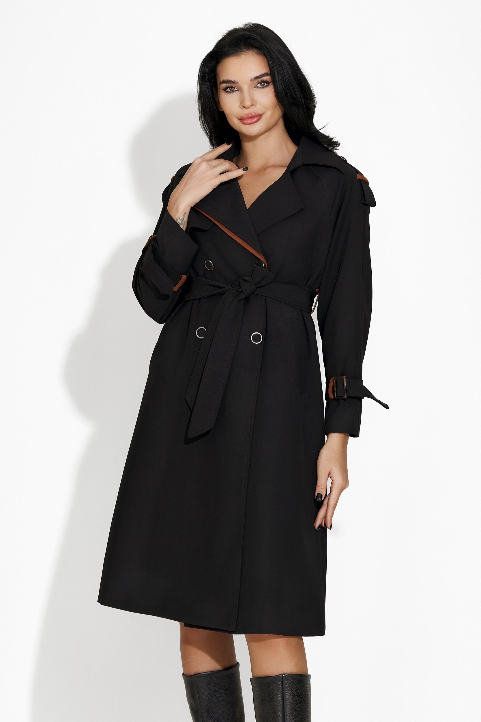 Manteau femme élégant noir Kasie Bogas